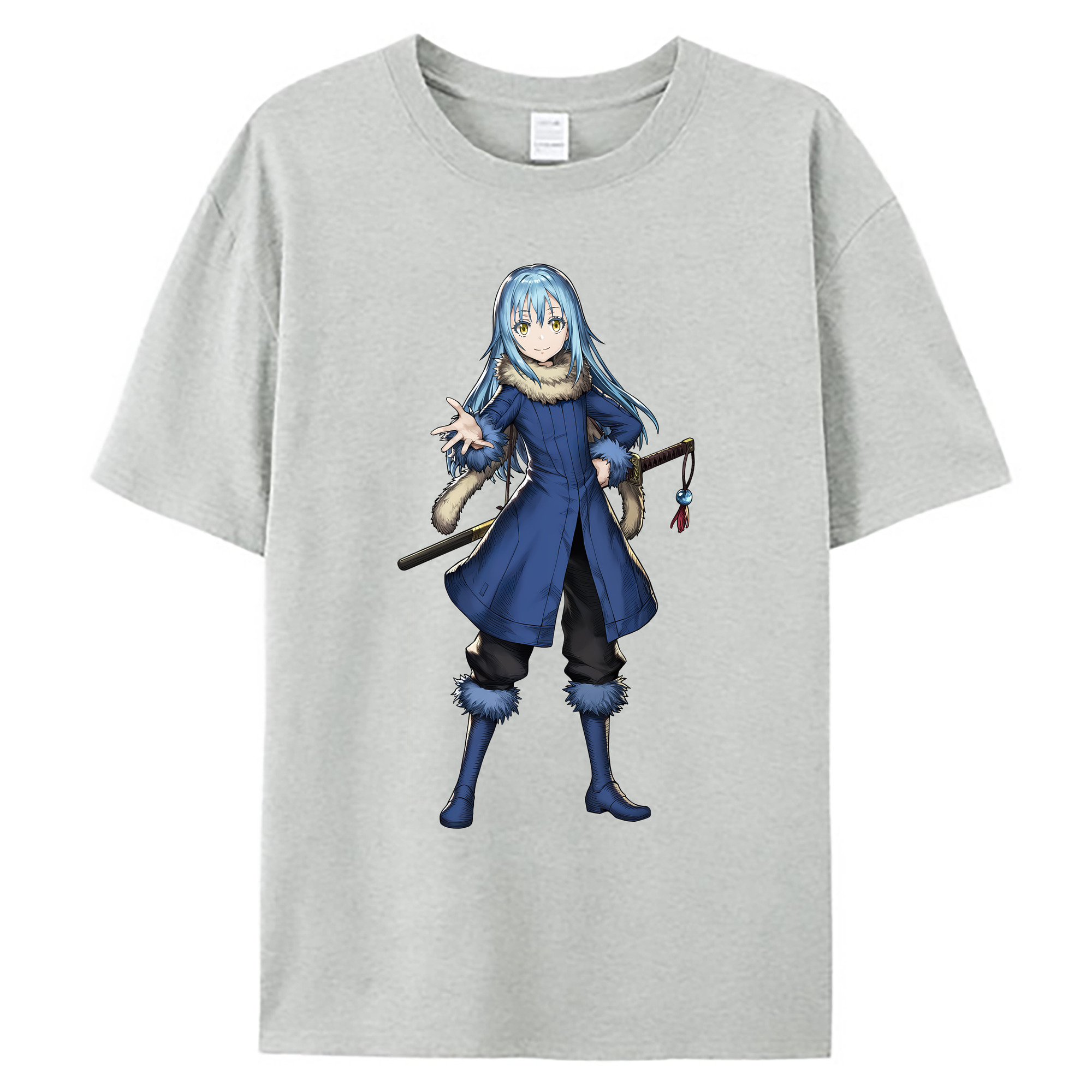 （画像用） 転スラ Regarding Reincarnated to Slime 綿100％ メンズ半袖Tシャツ｜肌触りやわらか＆通気性