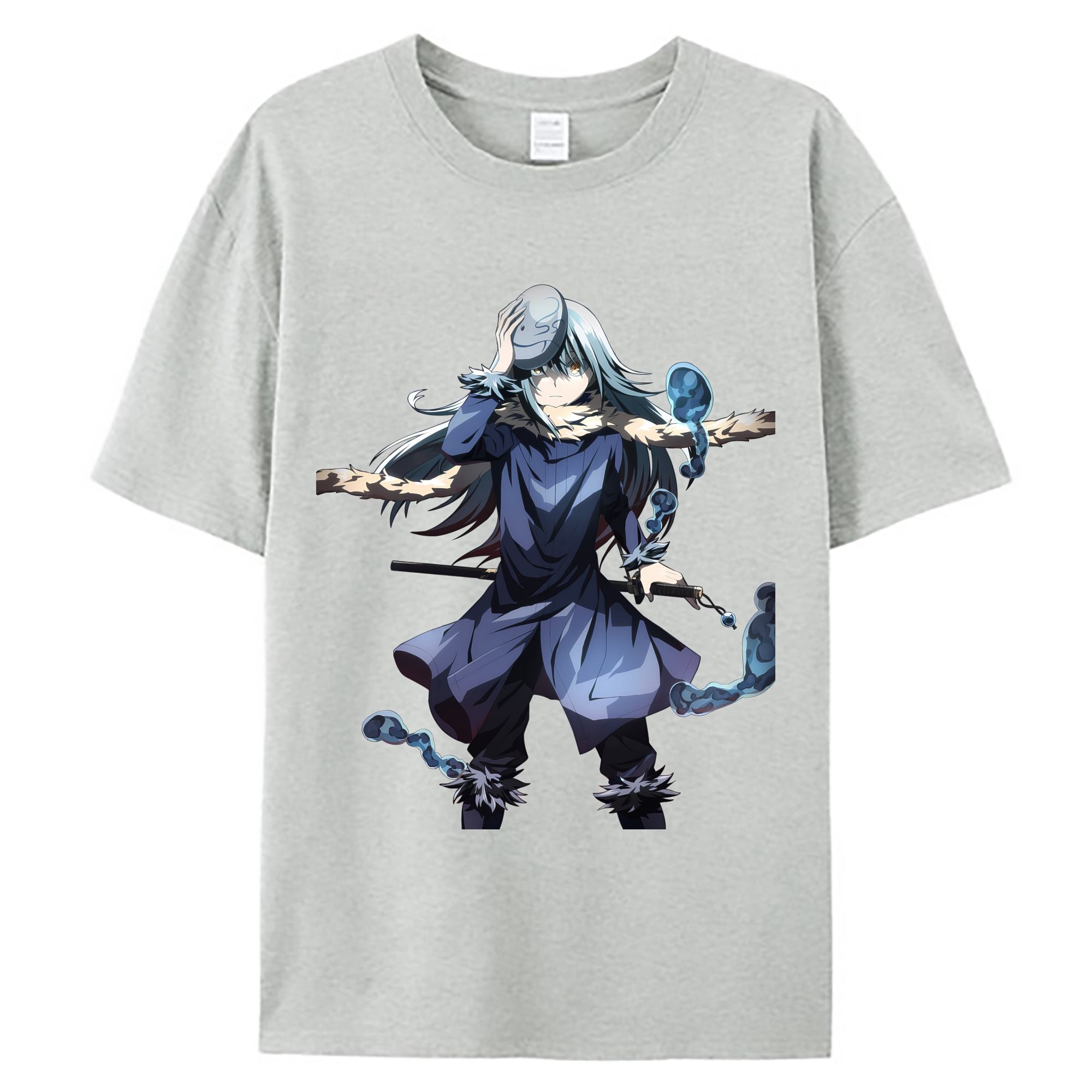 （画像用） 転スラ Regarding Reincarnated to Slime 綿100％ メンズ半袖Tシャツ｜肌触りやわらか＆通気性