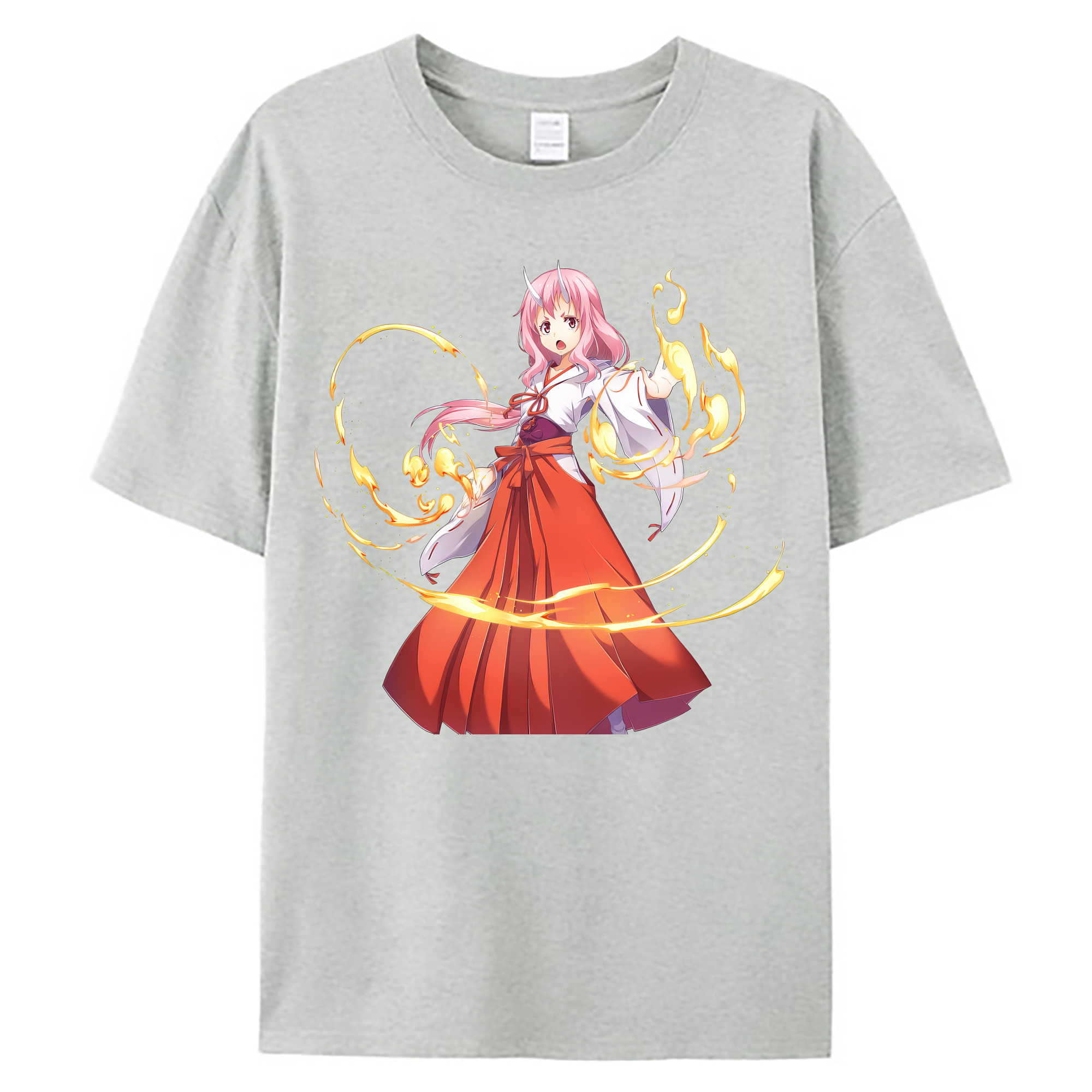 （画像用） 転スラ Regarding Reincarnated to Slime 綿100％ メンズ半袖Tシャツ｜肌触りやわらか＆通気性