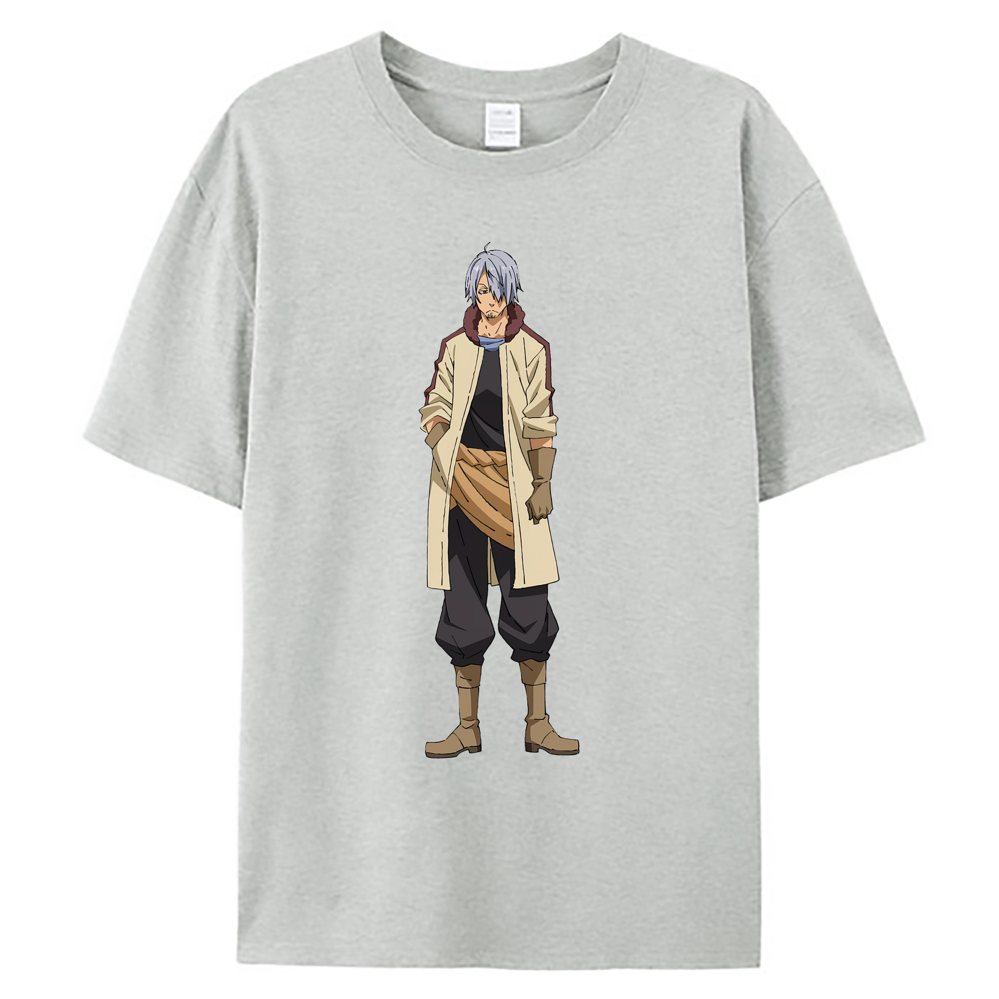 （画像用） 転スラ Regarding Reincarnated to Slime 綿100％ メンズ半袖Tシャツ｜肌触りやわらか＆通気性