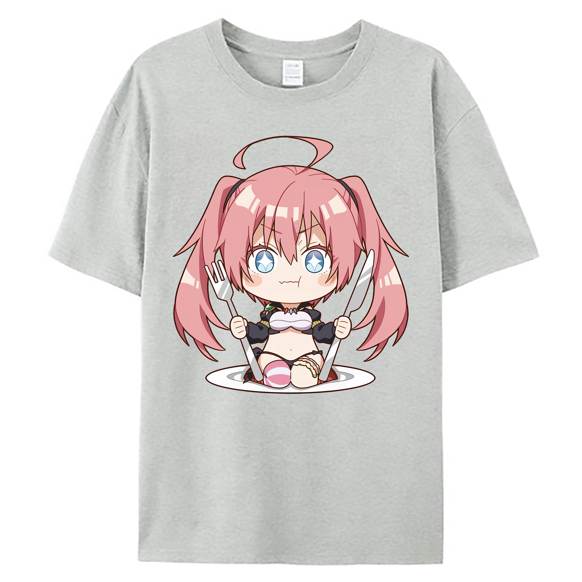 （画像用） 転スラ Regarding Reincarnated to Slime 綿100％ メンズ半袖Tシャツ｜肌触りやわらか＆通気性