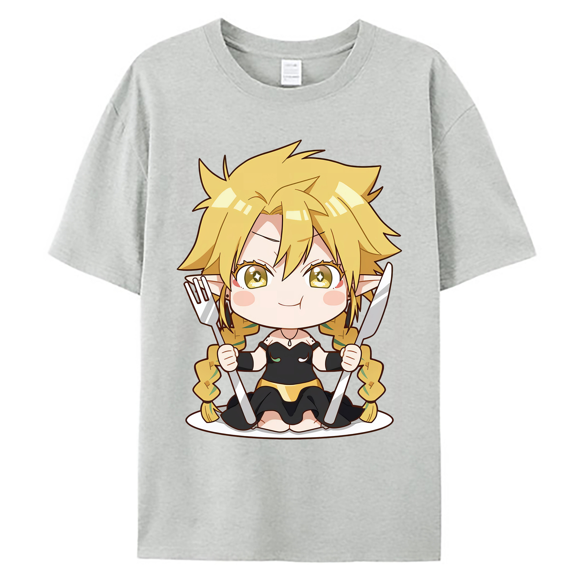 （画像用） 転スラ Regarding Reincarnated to Slime 綿100％ メンズ半袖Tシャツ｜肌触りやわらか＆通気性