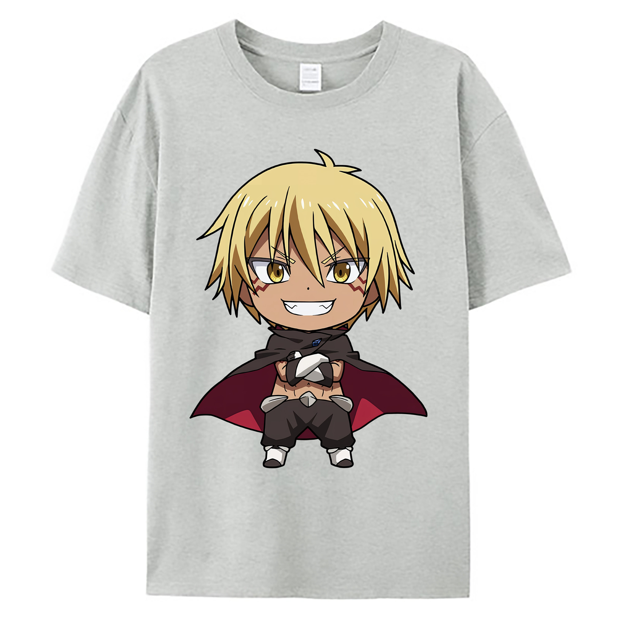 （画像用） 転スラ Regarding Reincarnated to Slime 綿100％ メンズ半袖Tシャツ｜肌触りやわらか＆通気性