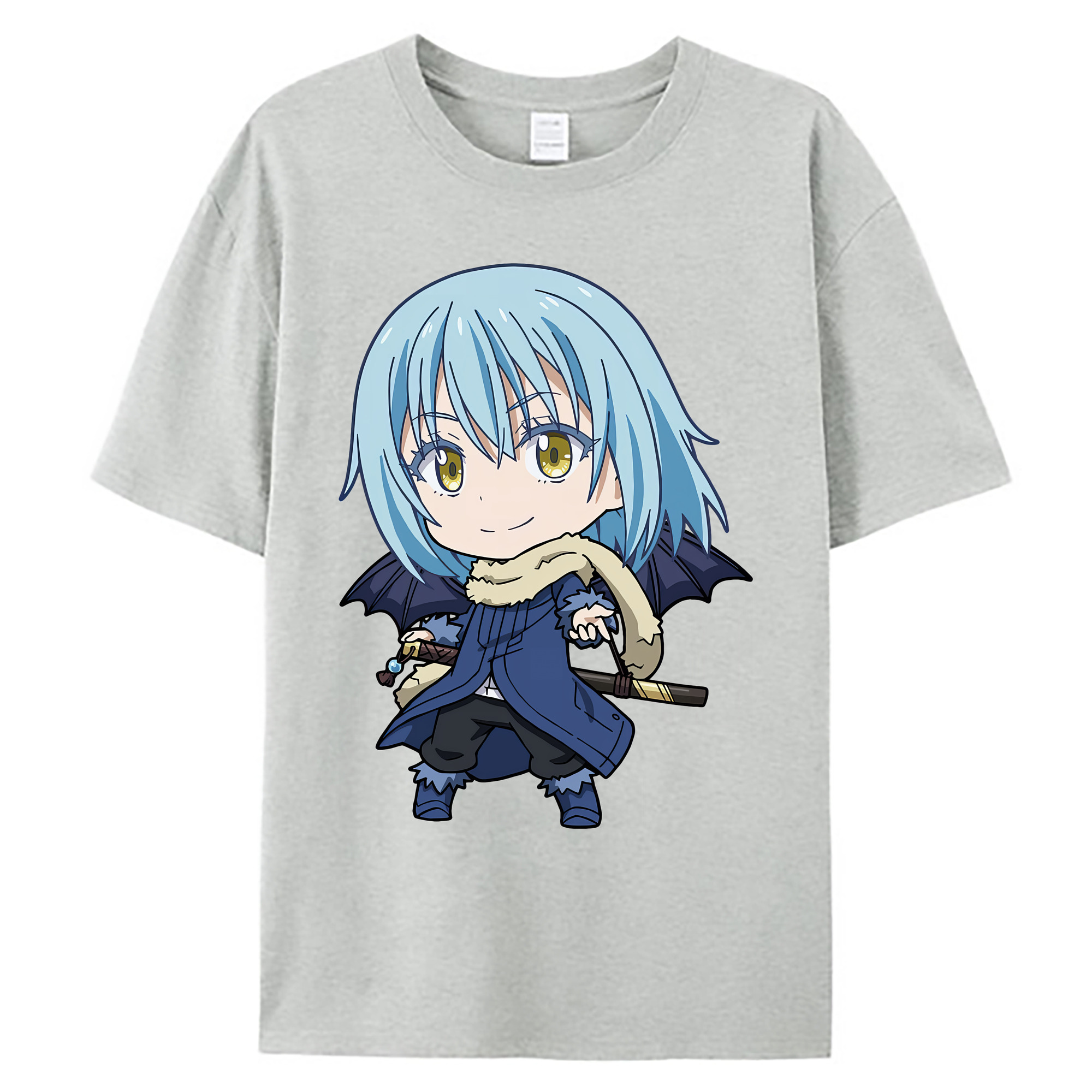 （画像用） 転スラ Regarding Reincarnated to Slime 綿100％ メンズ半袖Tシャツ｜肌触りやわらか＆通気性