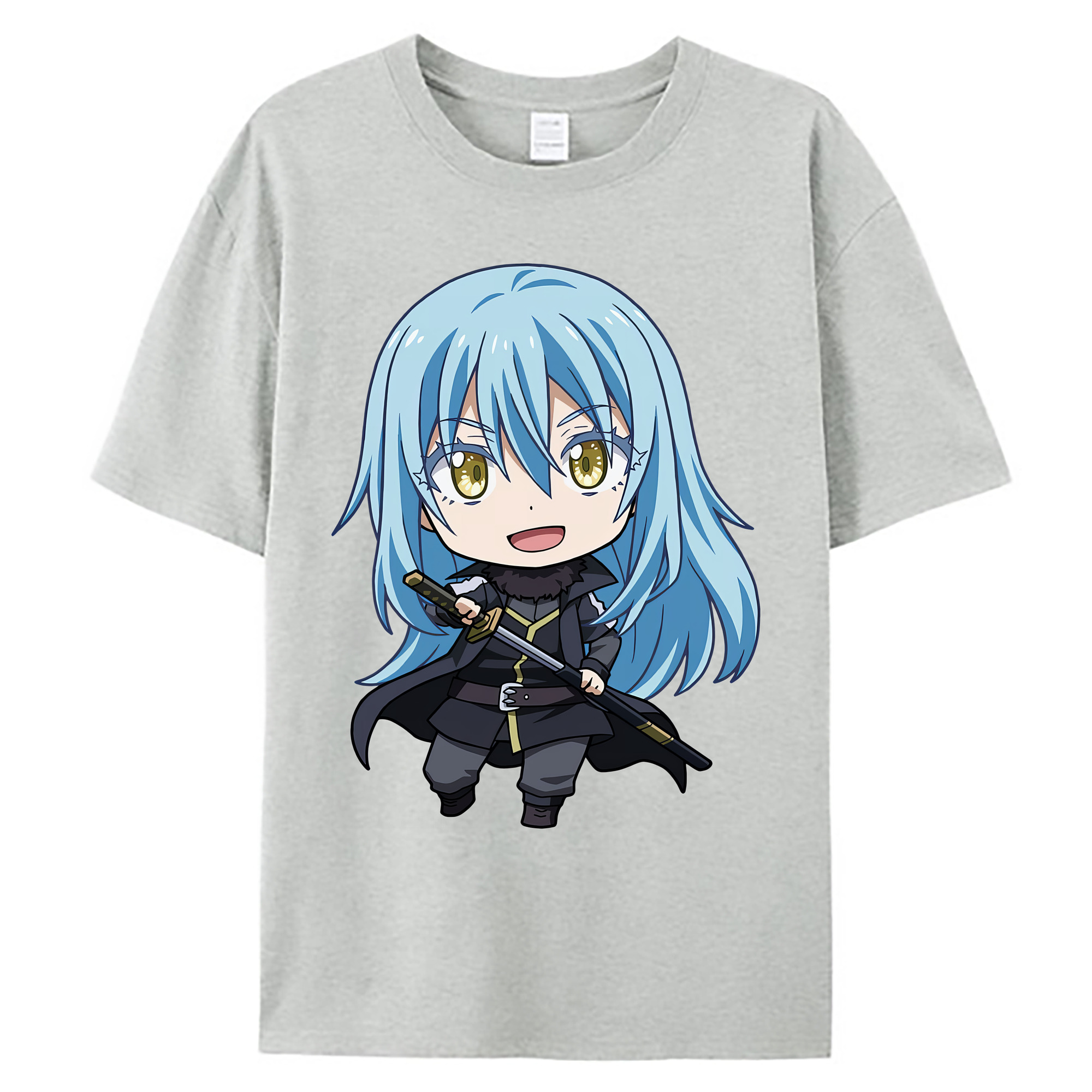 （画像用） 転スラ Regarding Reincarnated to Slime 綿100％ メンズ半袖Tシャツ｜肌触りやわらか＆通気性