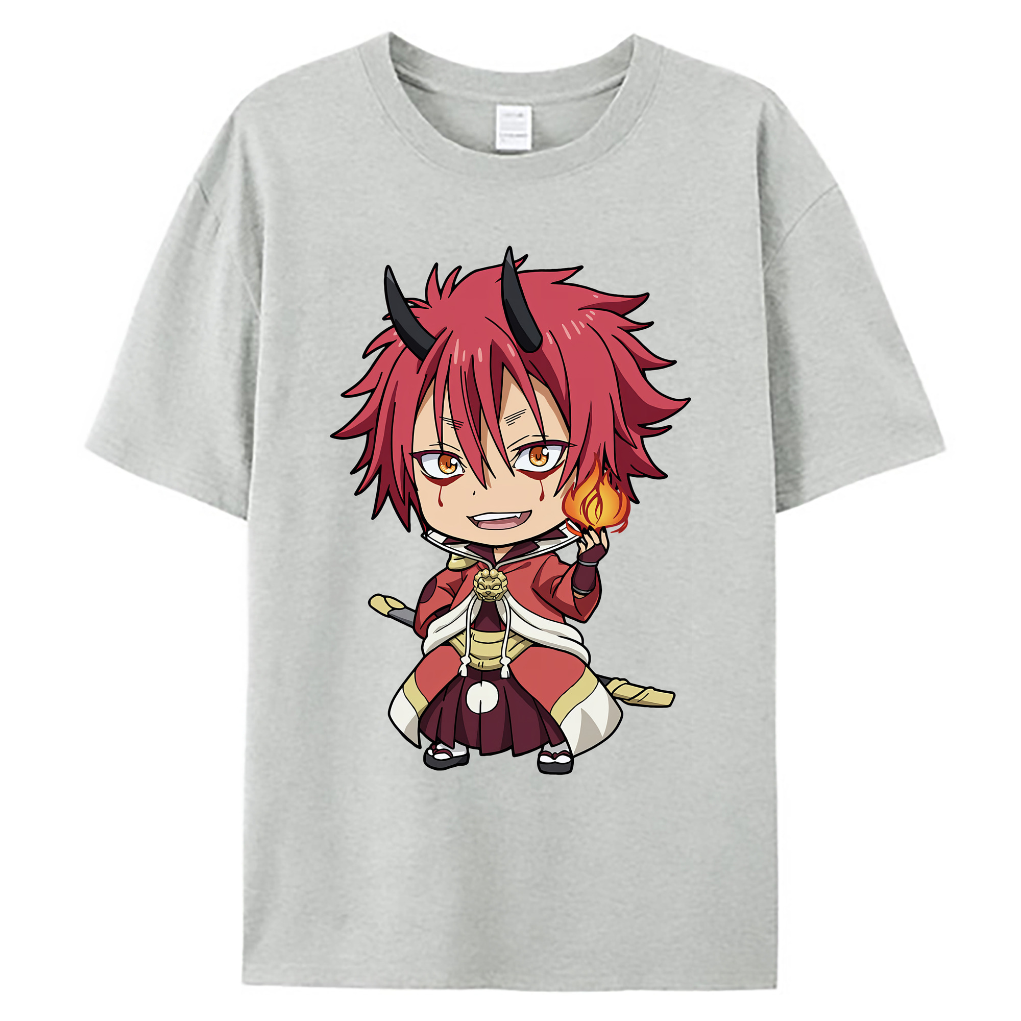 （画像用） 転スラ Regarding Reincarnated to Slime 綿100％ メンズ半袖Tシャツ｜肌触りやわらか＆通気性