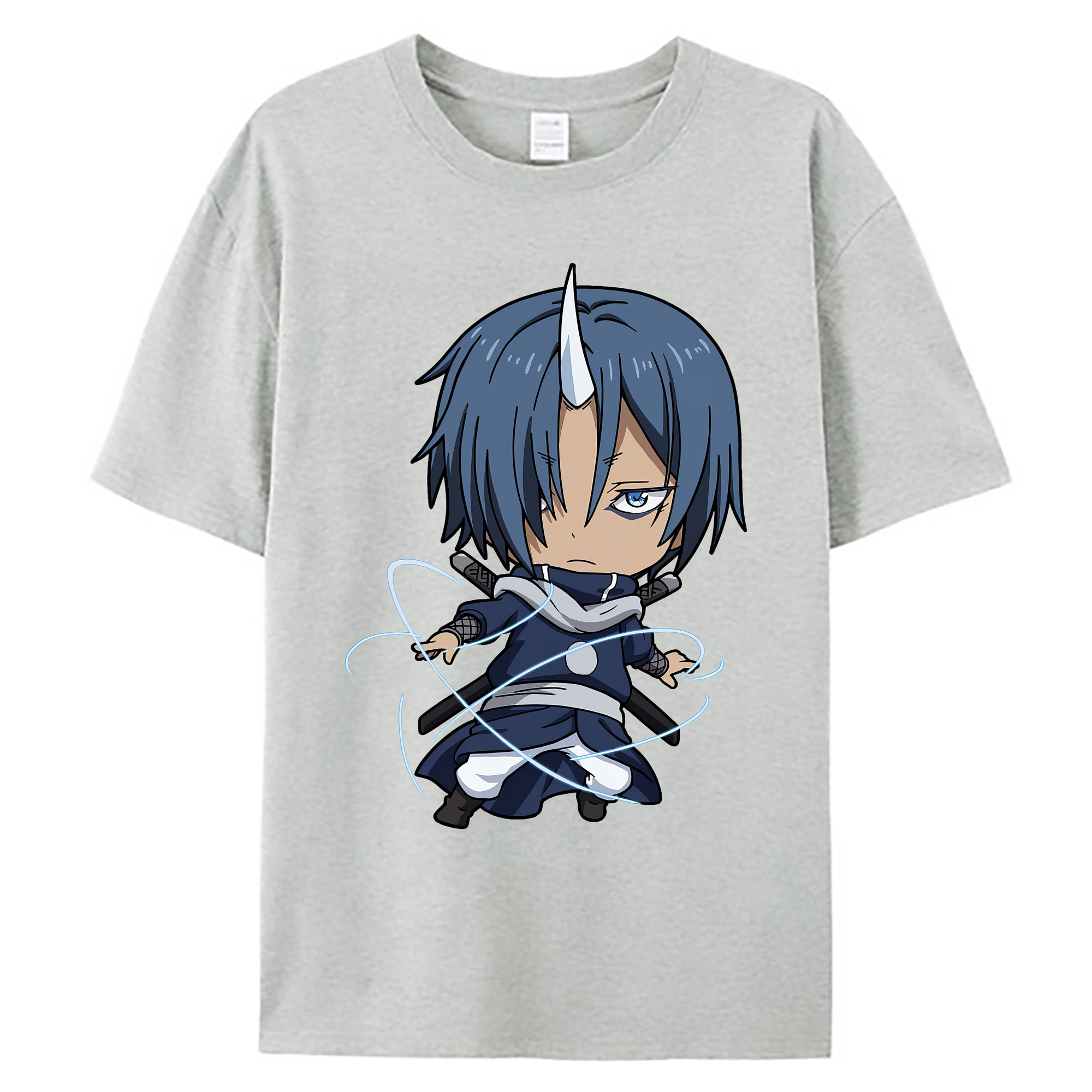 （画像用） 転スラ Regarding Reincarnated to Slime 綿100％ メンズ半袖Tシャツ｜肌触りやわらか＆通気性