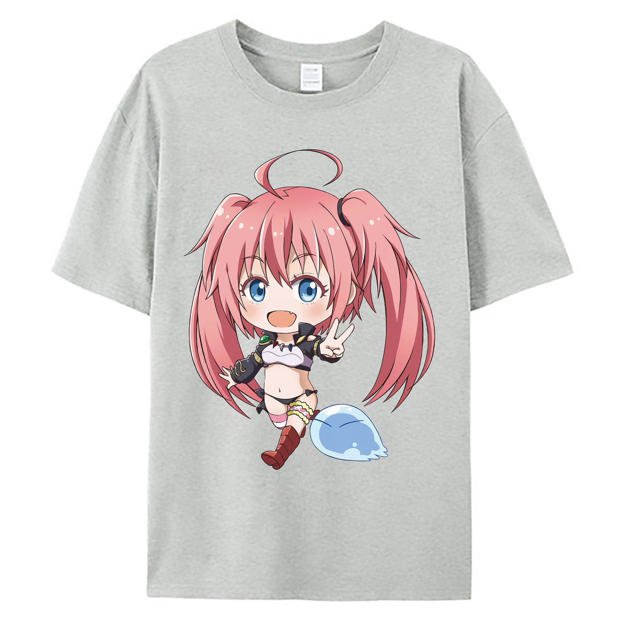 （画像用） 転スラ Regarding Reincarnated to Slime 綿100％ メンズ半袖Tシャツ｜肌触りやわらか＆通気性