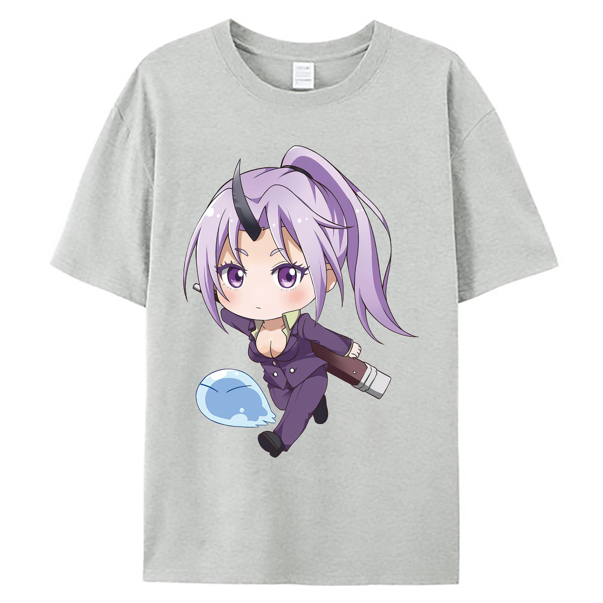 （画像用） 転スラ Regarding Reincarnated to Slime 綿100％ メンズ半袖Tシャツ｜肌触りやわらか＆通気性
