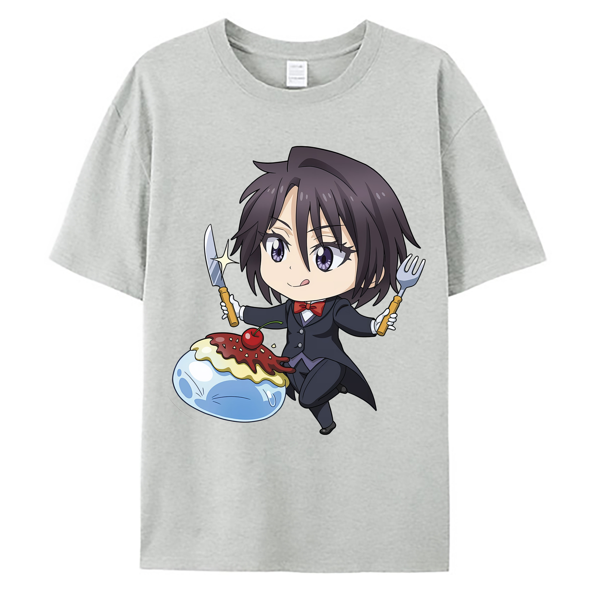 （画像用） 転スラ Regarding Reincarnated to Slime 綿100％ メンズ半袖Tシャツ｜肌触りやわらか＆通気性