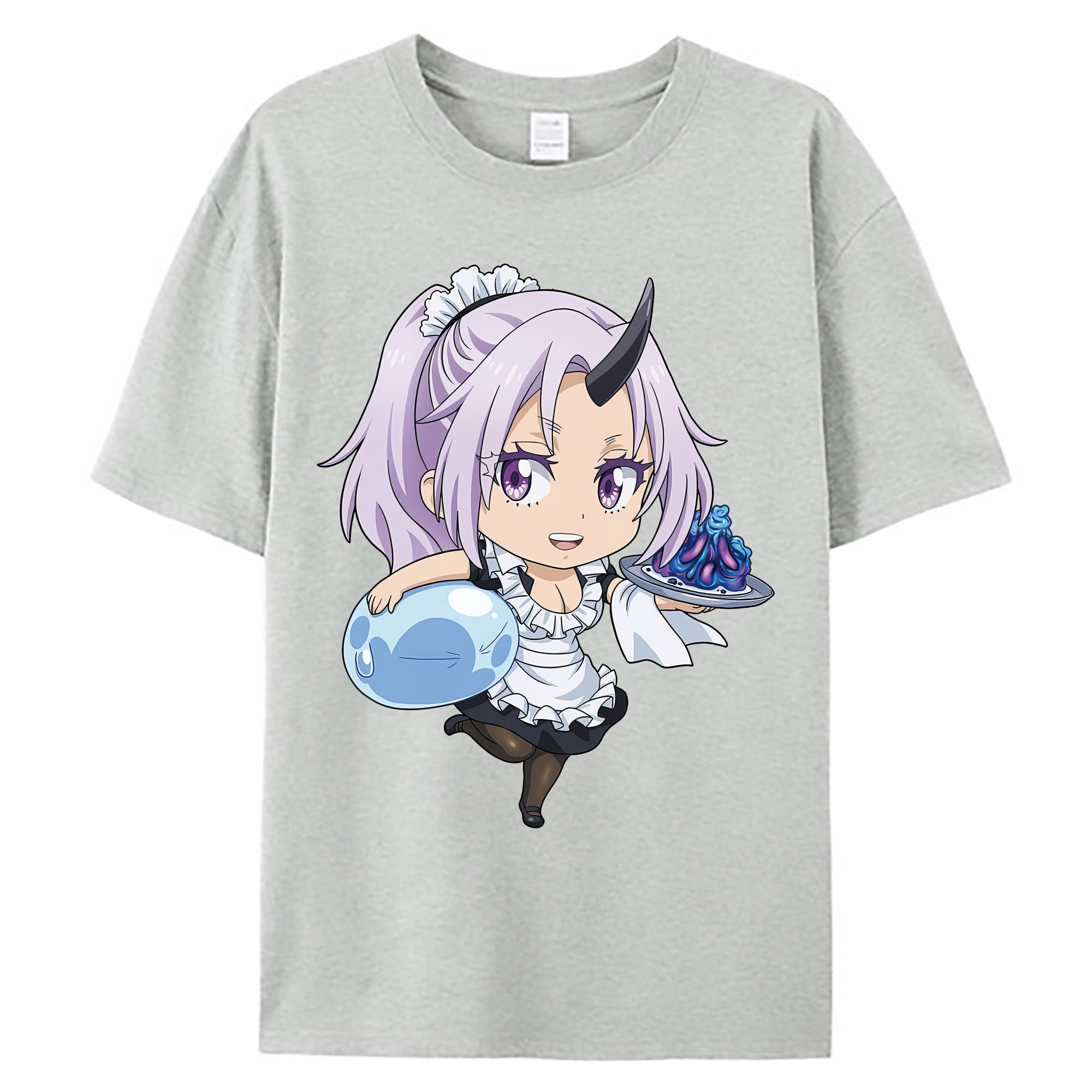 （画像用） 転スラ Regarding Reincarnated to Slime 綿100％ メンズ半袖Tシャツ｜肌触りやわらか＆通気性
