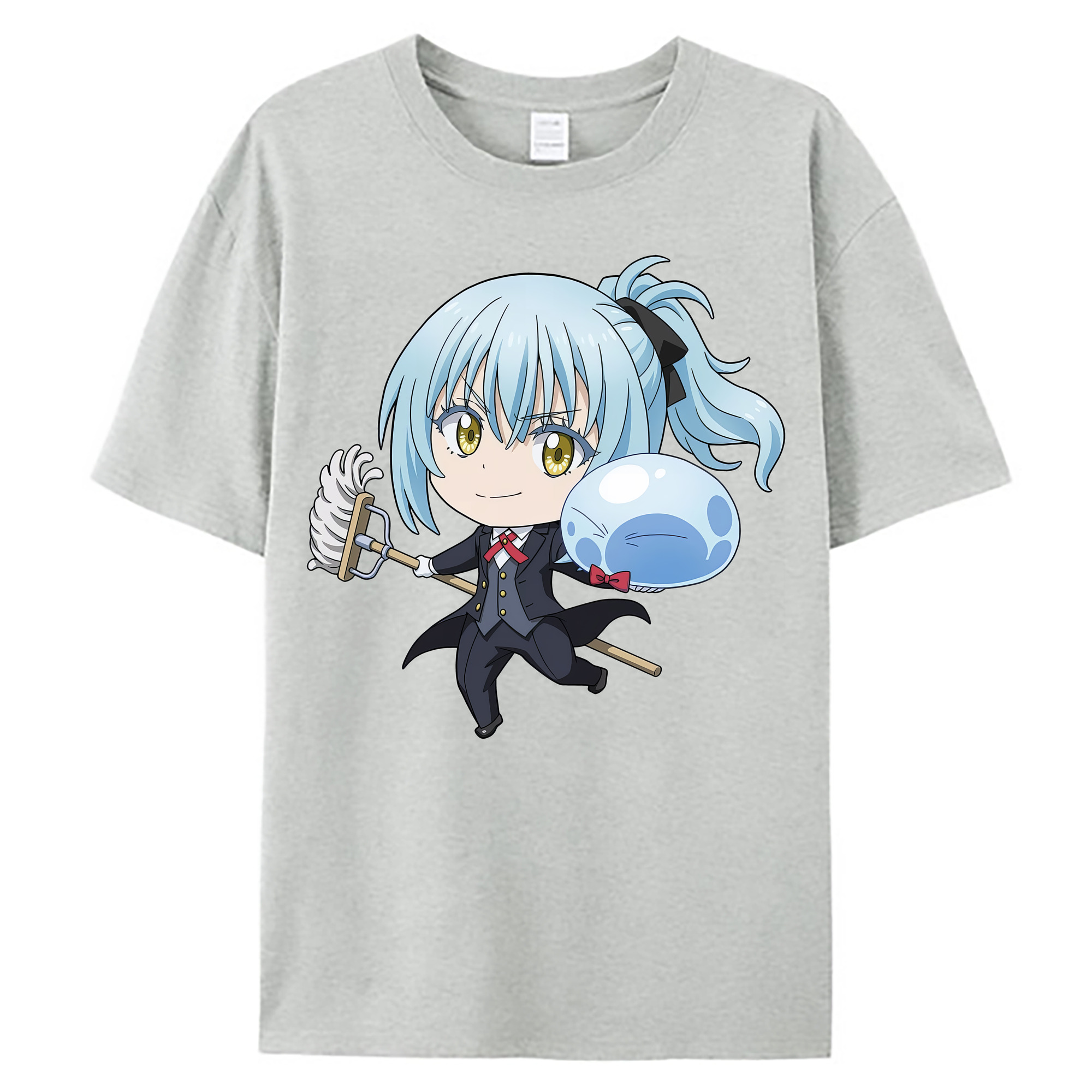 （画像用） 転スラ Regarding Reincarnated to Slime 綿100％ メンズ半袖Tシャツ｜肌触りやわらか＆通気性