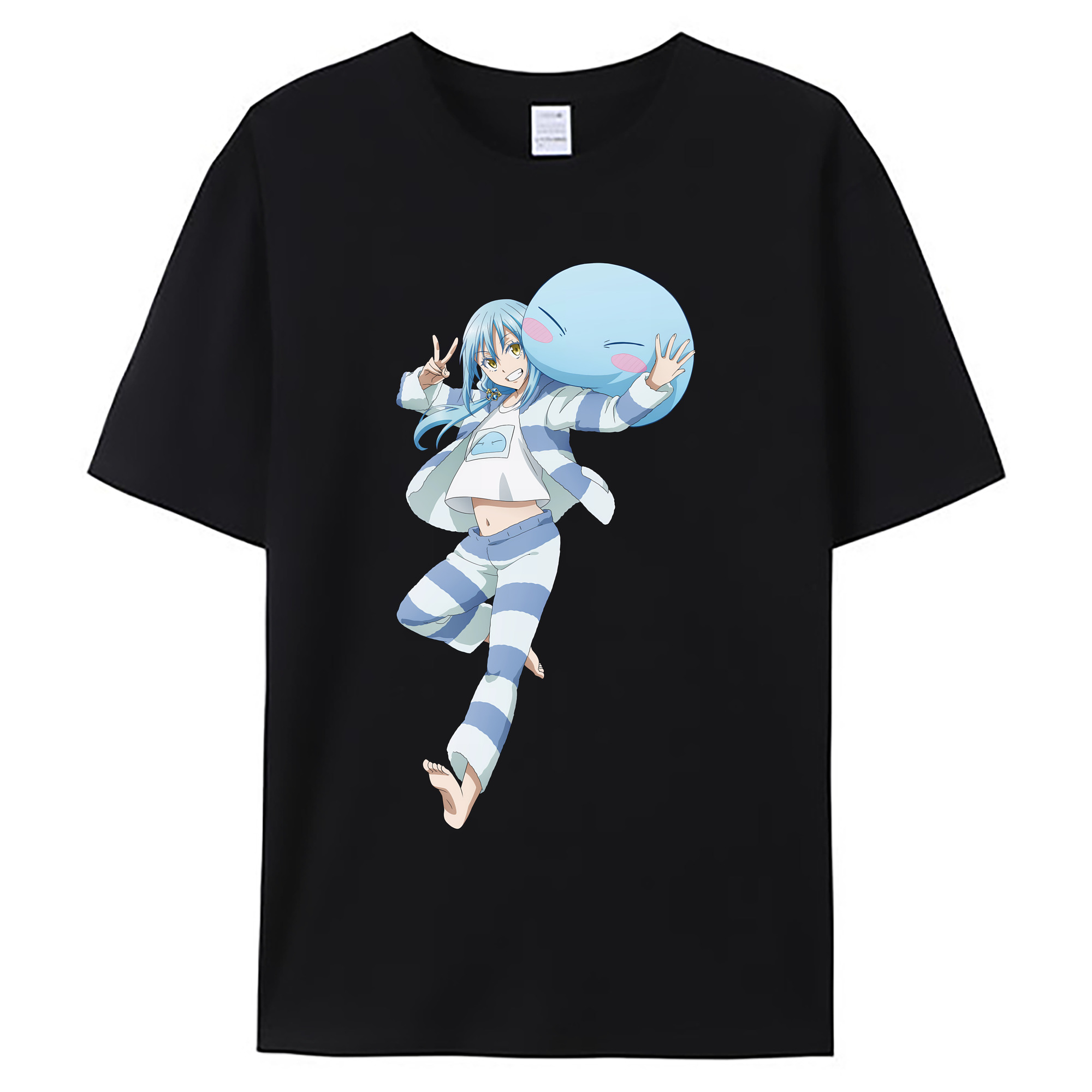 （画像用） 転スラ Regarding Reincarnated to Slime 綿100％ メンズ半袖Tシャツ｜肌触りやわらか＆通気性