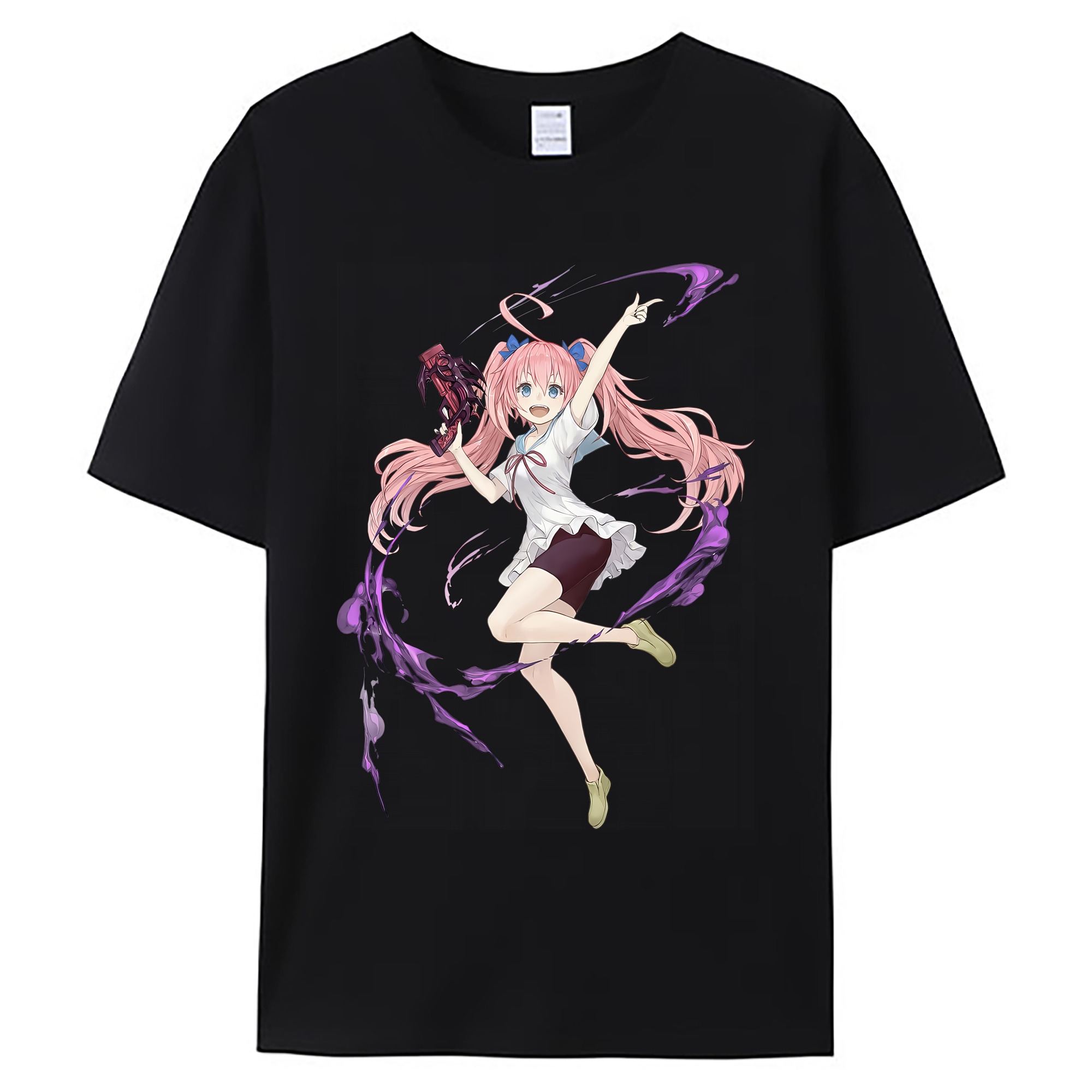 （画像用） 転スラ Regarding Reincarnated to Slime 綿100％ メンズ半袖Tシャツ｜肌触りやわらか＆通気性