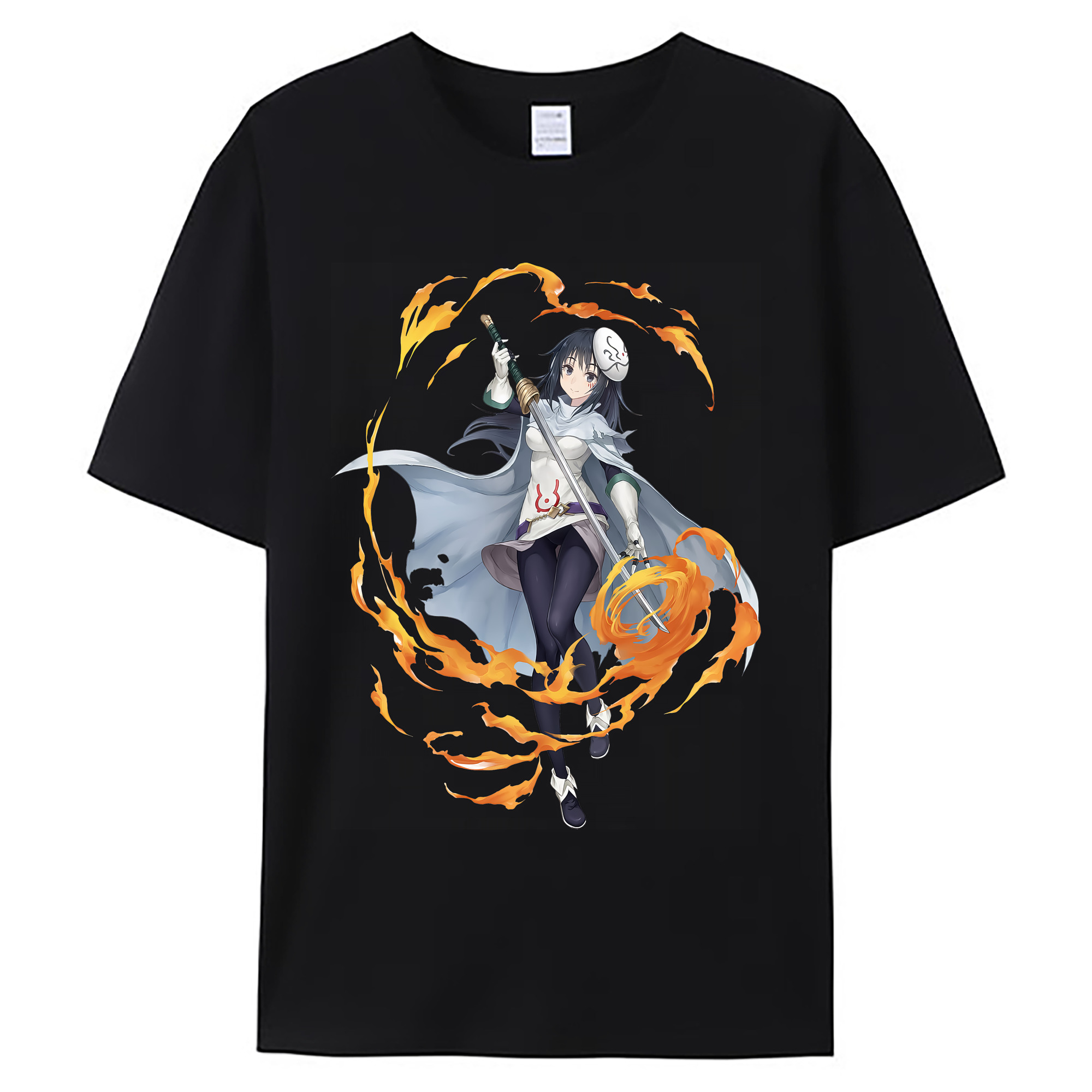 （画像用） 転スラ Regarding Reincarnated to Slime 綿100％ メンズ半袖Tシャツ｜肌触りやわらか＆通気性