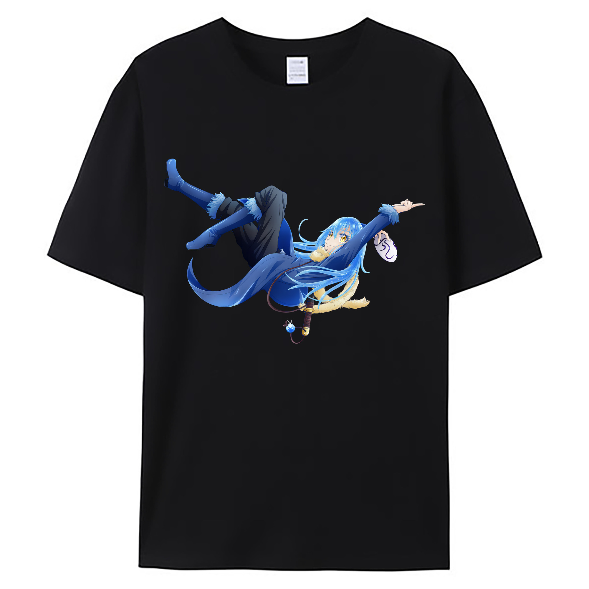（画像用） 転スラ Regarding Reincarnated to Slime 綿100％ メンズ半袖Tシャツ｜肌触りやわらか＆通気性