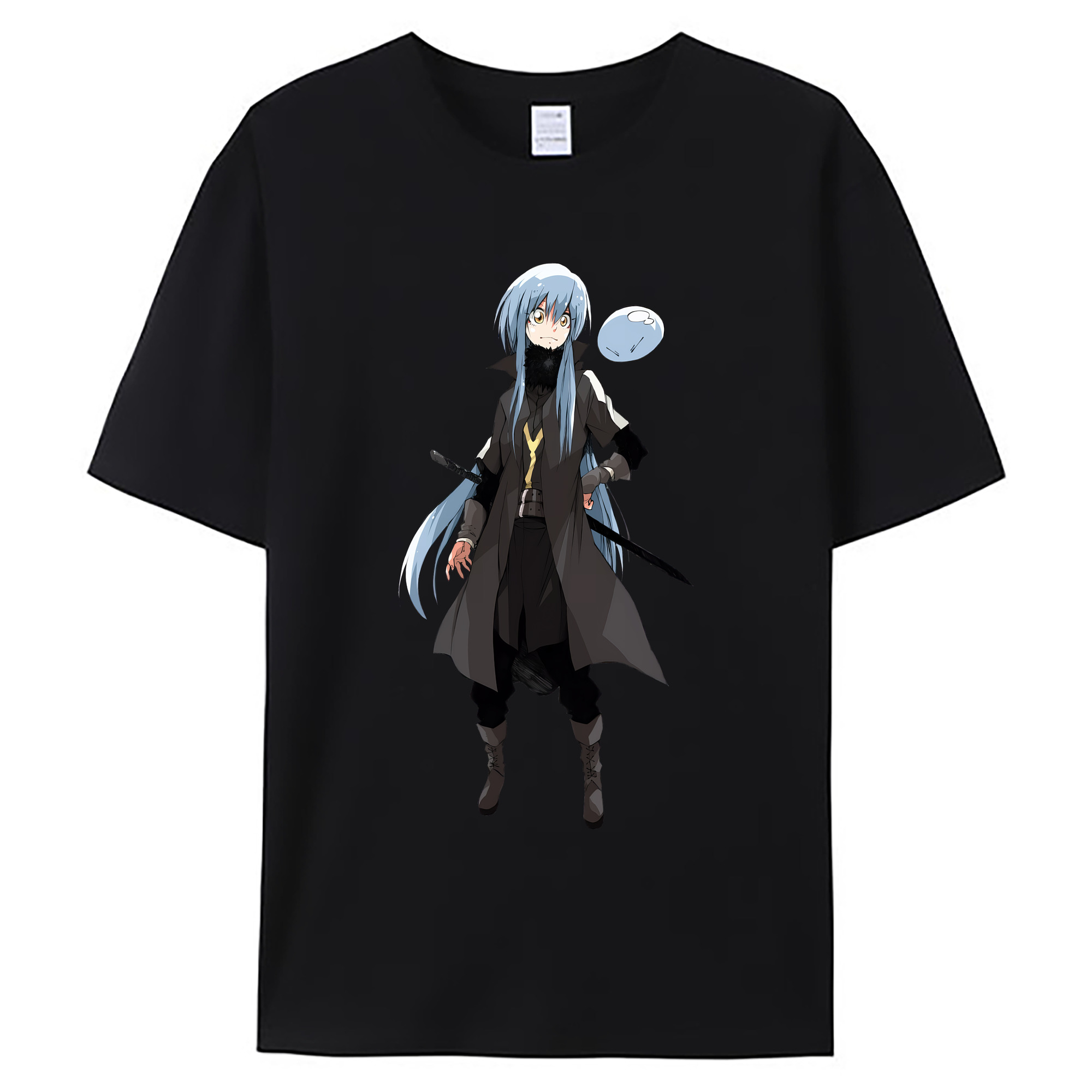 （画像用） 転スラ Regarding Reincarnated to Slime 綿100％ メンズ半袖Tシャツ｜肌触りやわらか＆通気性