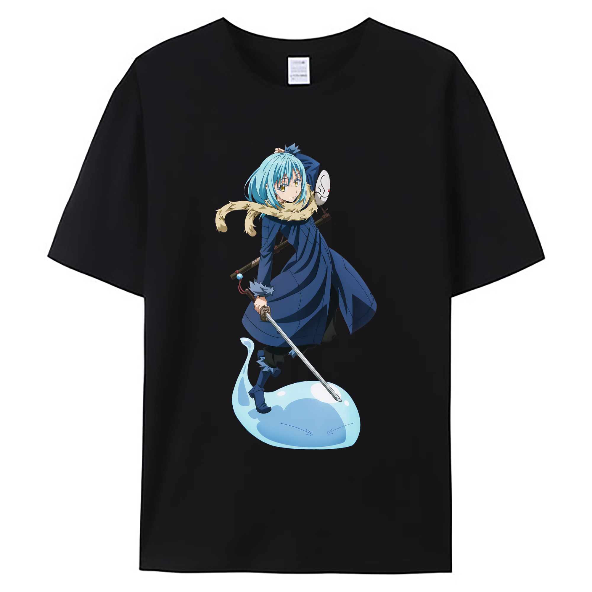 （画像用） 転スラ Regarding Reincarnated to Slime 綿100％ メンズ半袖Tシャツ｜肌触りやわらか＆通気性
