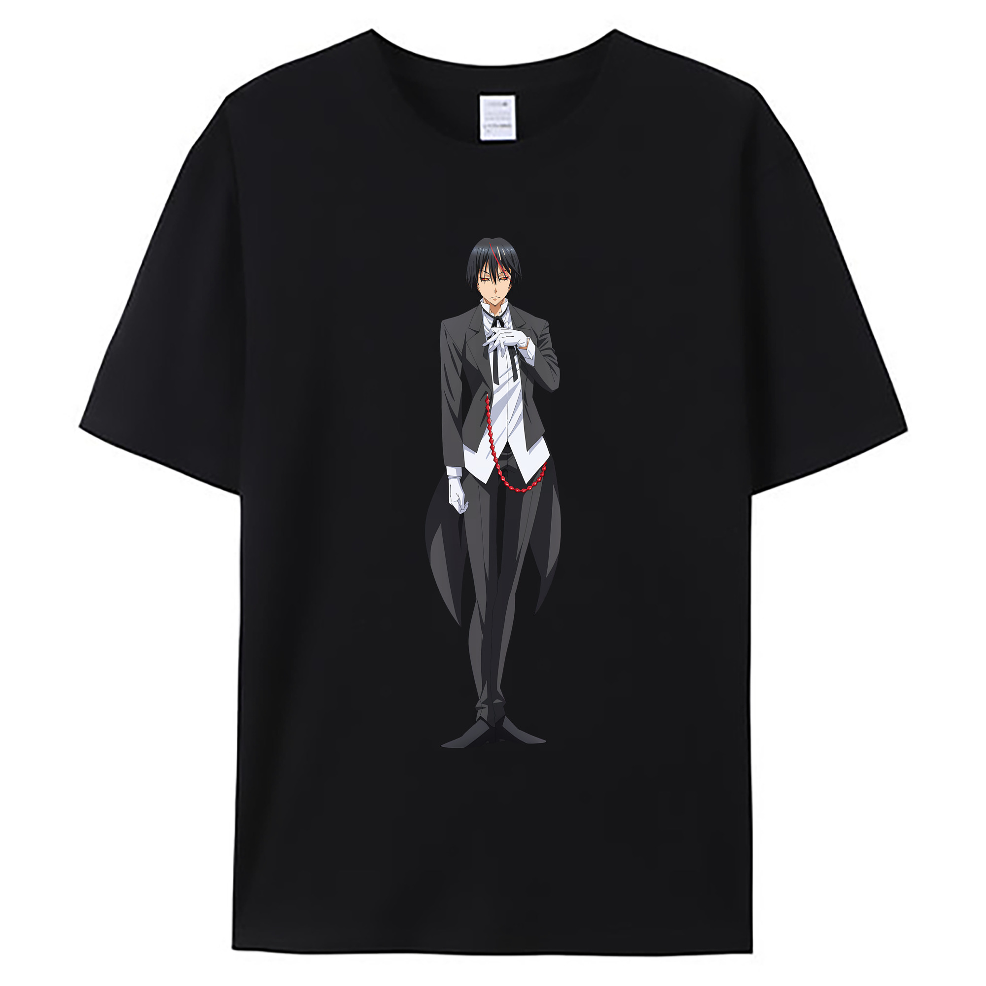 （画像用） 転スラ Regarding Reincarnated to Slime 綿100％ メンズ半袖Tシャツ｜肌触りやわらか＆通気性