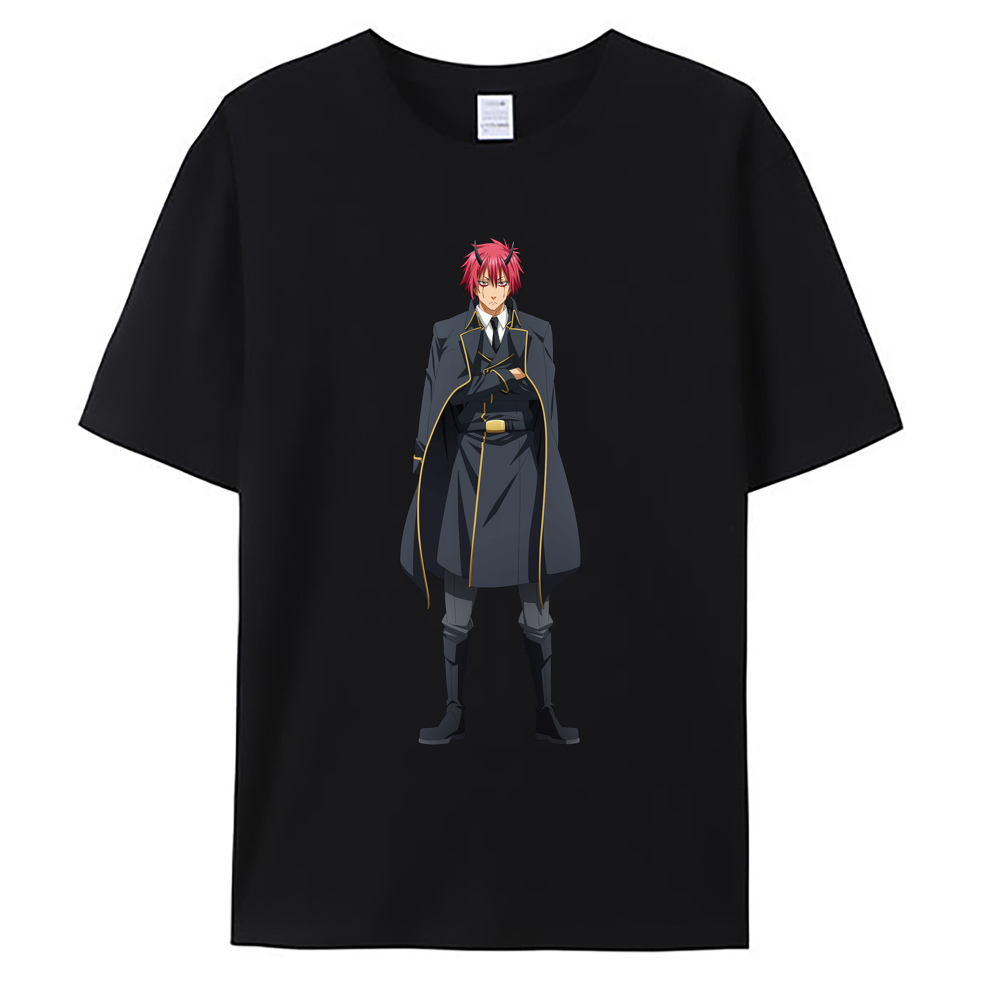 （画像用） 転スラ Regarding Reincarnated to Slime 綿100％ メンズ半袖Tシャツ｜肌触りやわらか＆通気性