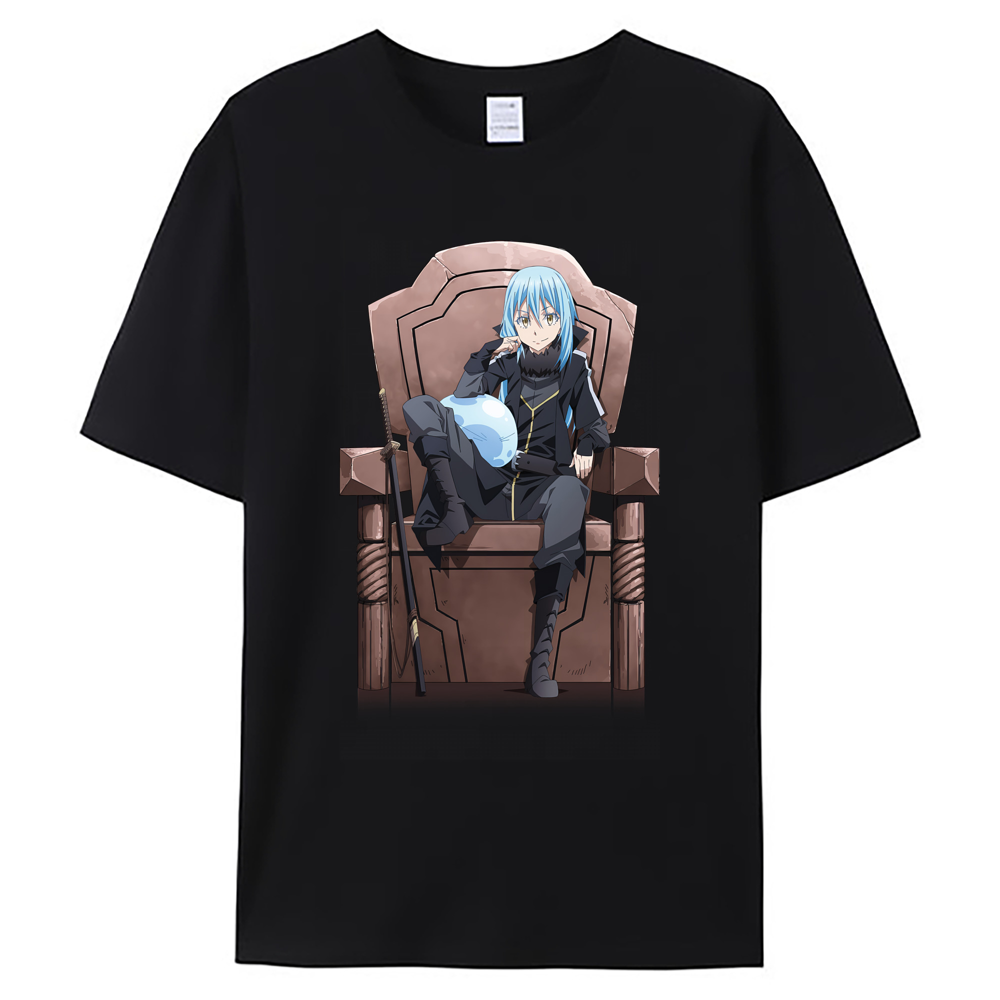 （画像用） 転スラ Regarding Reincarnated to Slime 綿100％ メンズ半袖Tシャツ｜肌触りやわらか＆通気性
