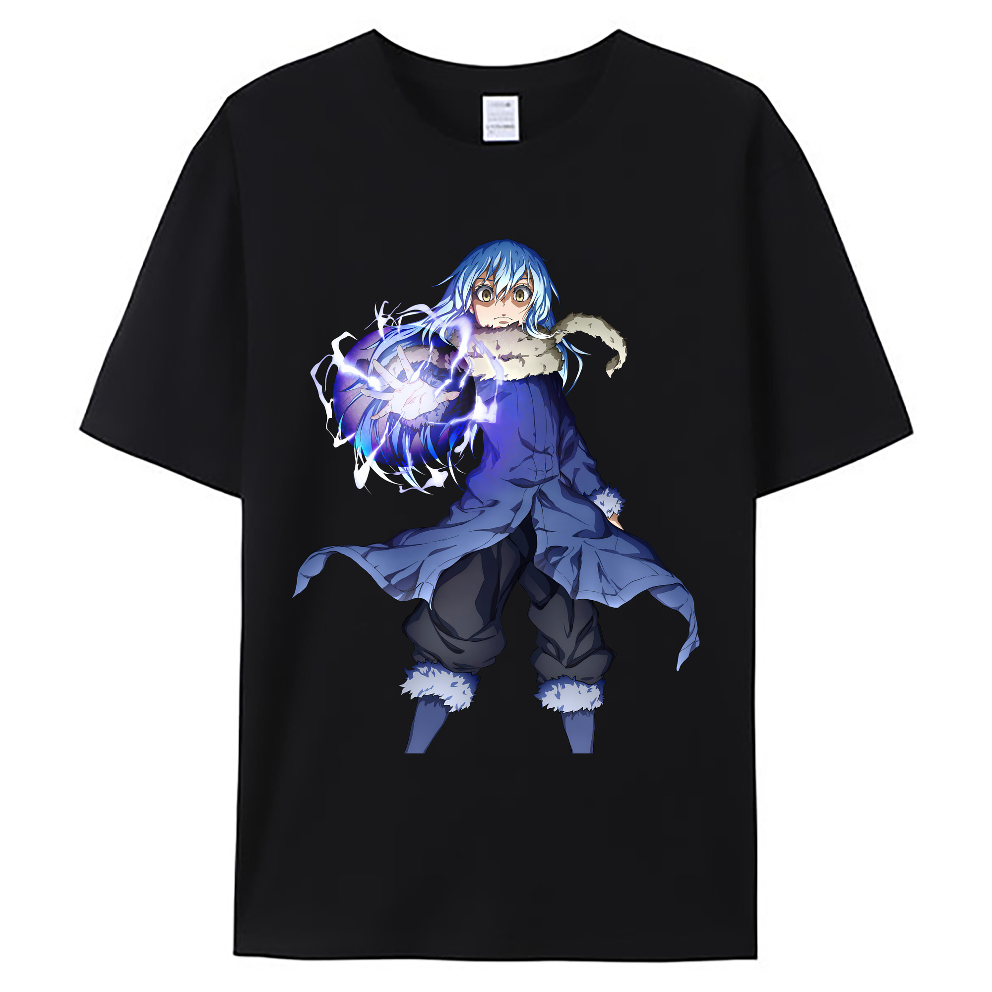 （画像用） 転スラ Regarding Reincarnated to Slime 綿100％ メンズ半袖Tシャツ｜肌触りやわらか＆通気性