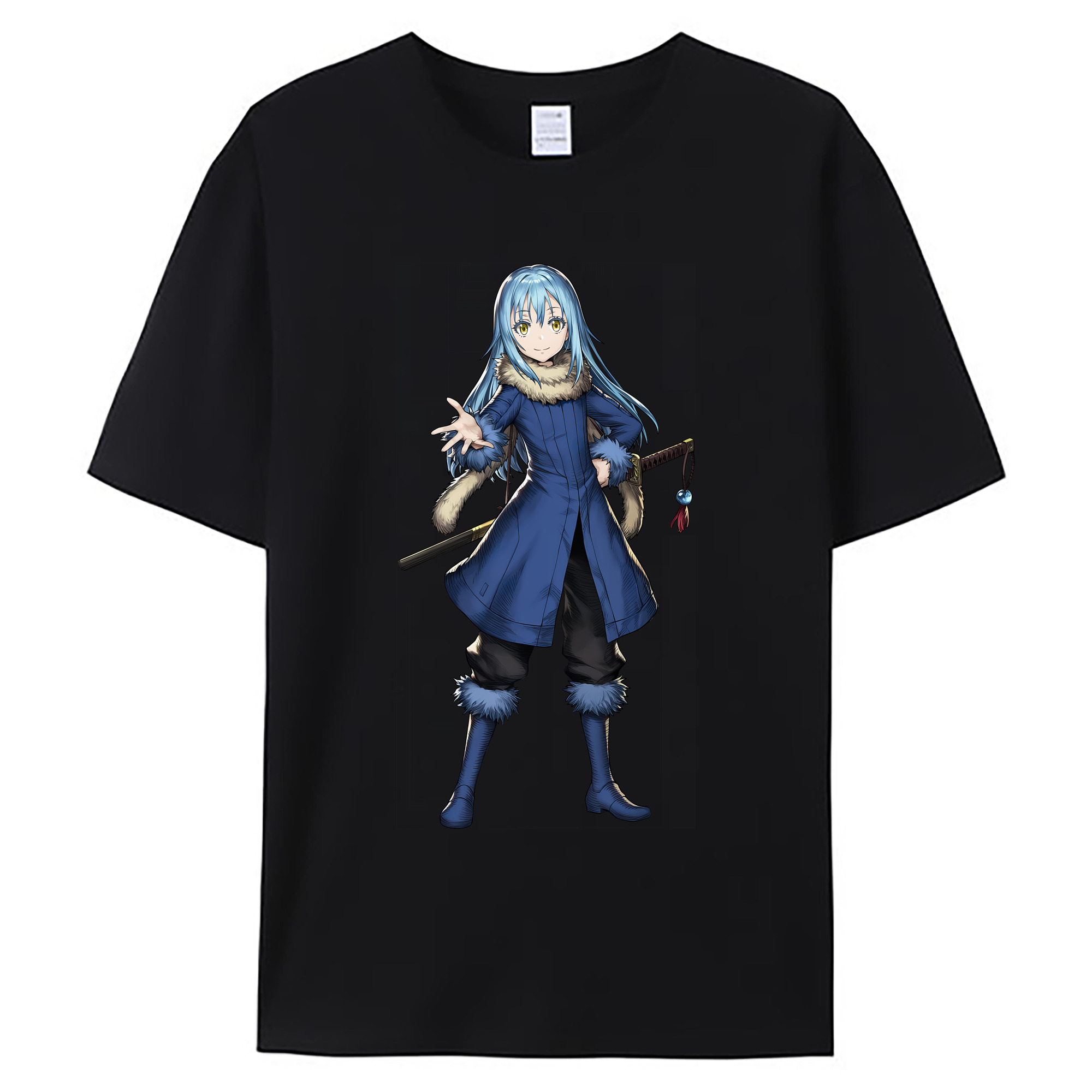 （画像用） 転スラ Regarding Reincarnated to Slime 綿100％ メンズ半袖Tシャツ｜肌触りやわらか＆通気性