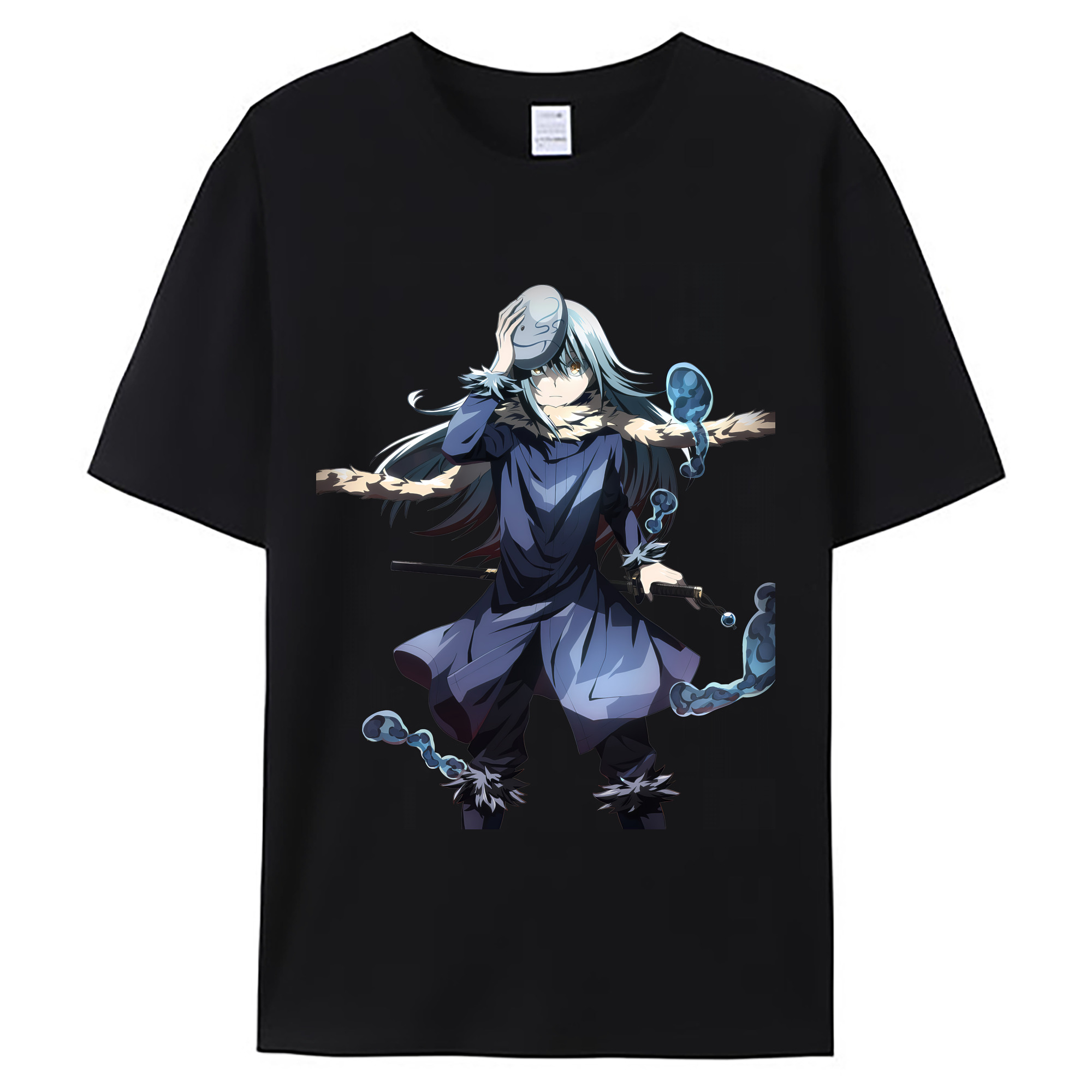 （画像用） 転スラ Regarding Reincarnated to Slime 綿100％ メンズ半袖Tシャツ｜肌触りやわらか＆通気性