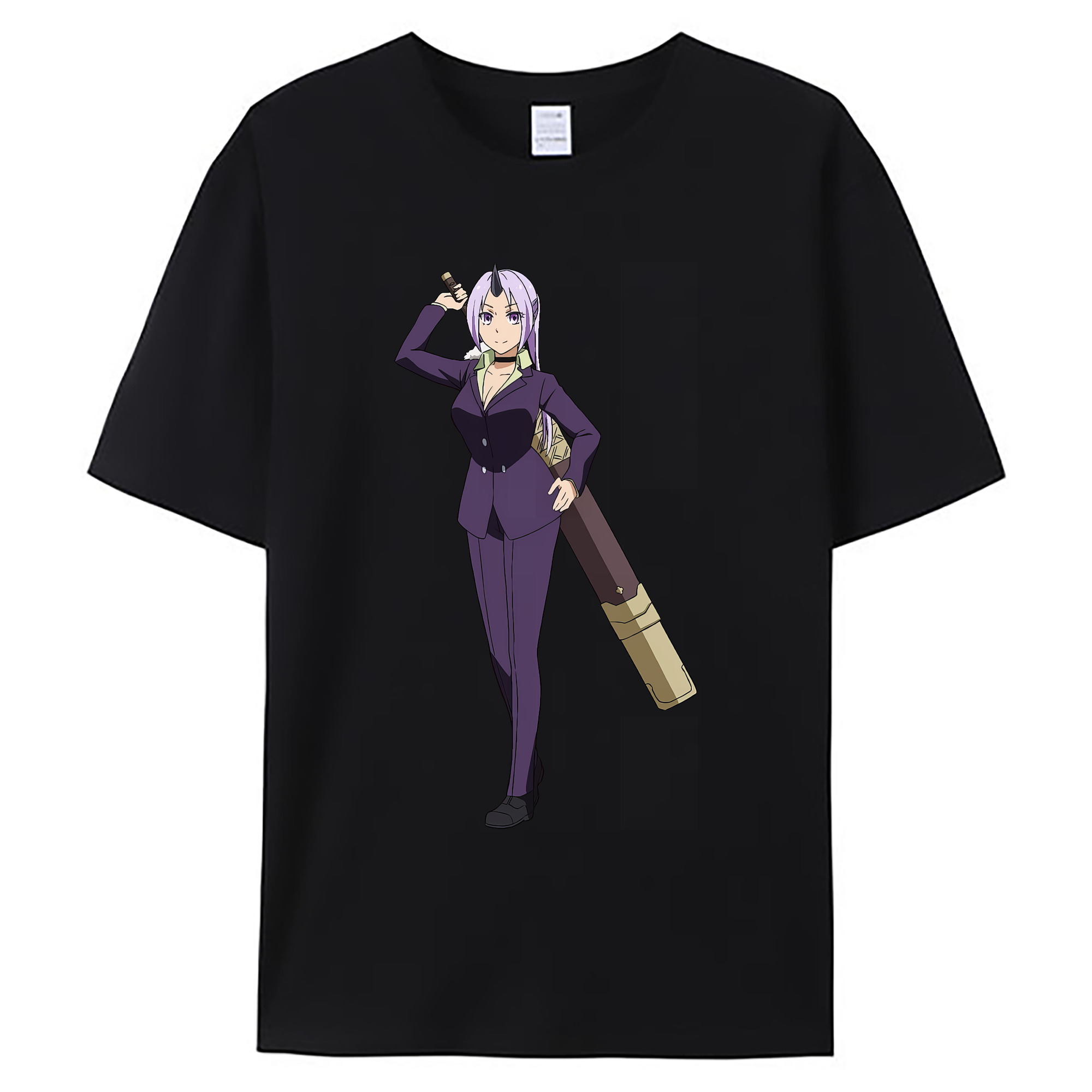 （画像用） 転スラ Regarding Reincarnated to Slime 綿100％ メンズ半袖Tシャツ｜肌触りやわらか＆通気性