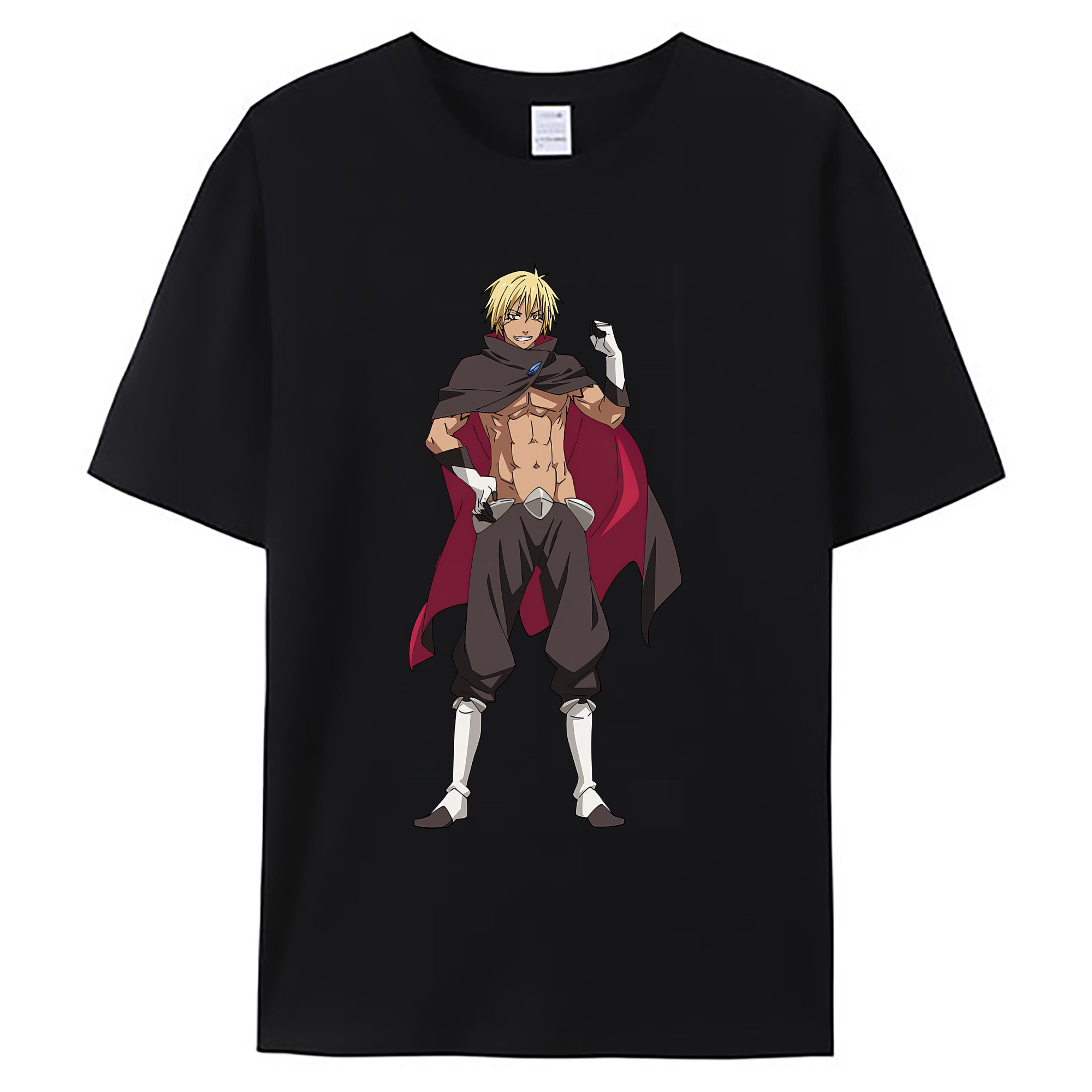（画像用） 転スラ Regarding Reincarnated to Slime 綿100％ メンズ半袖Tシャツ｜肌触りやわらか＆通気性