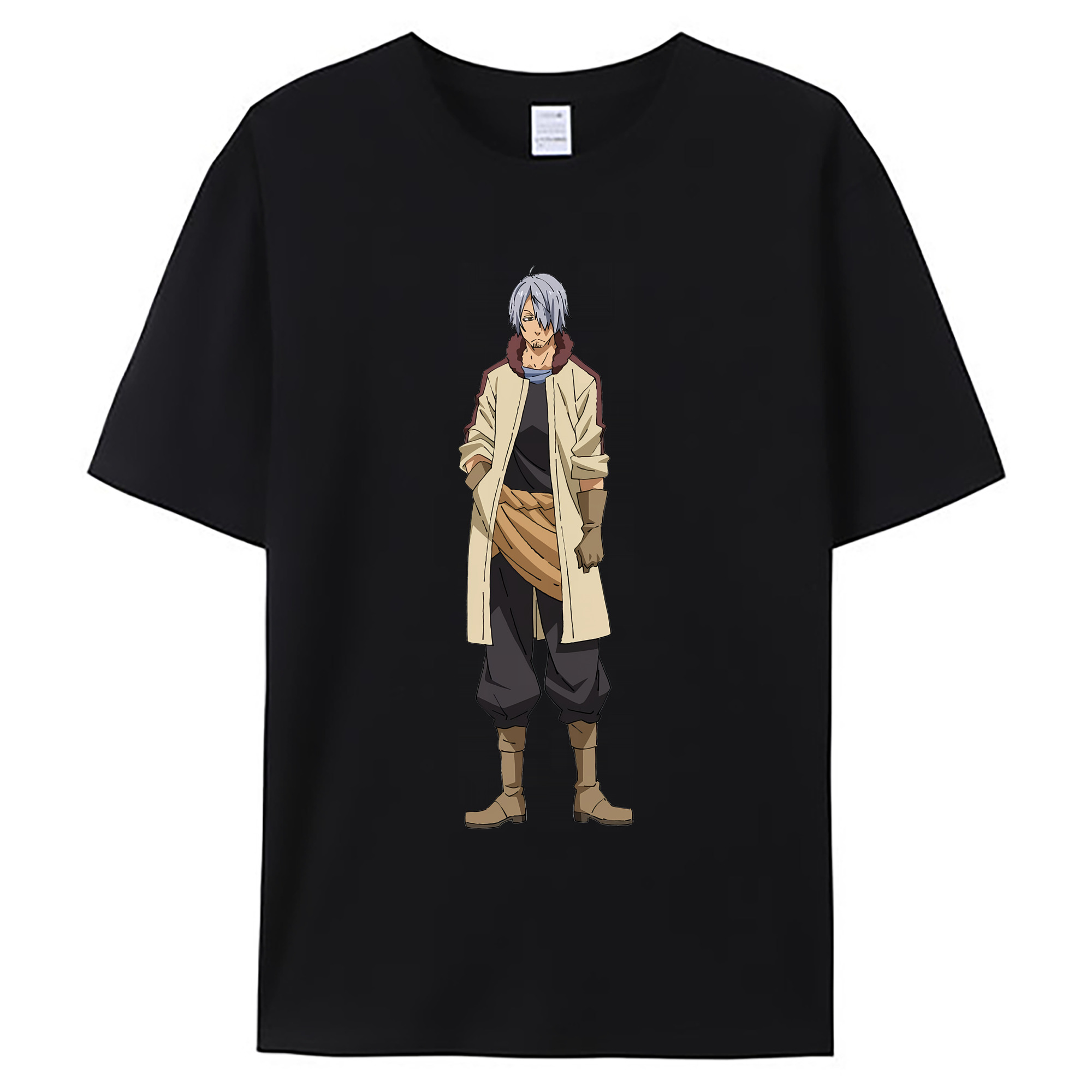 （画像用） 転スラ Regarding Reincarnated to Slime 綿100％ メンズ半袖Tシャツ｜肌触りやわらか＆通気性