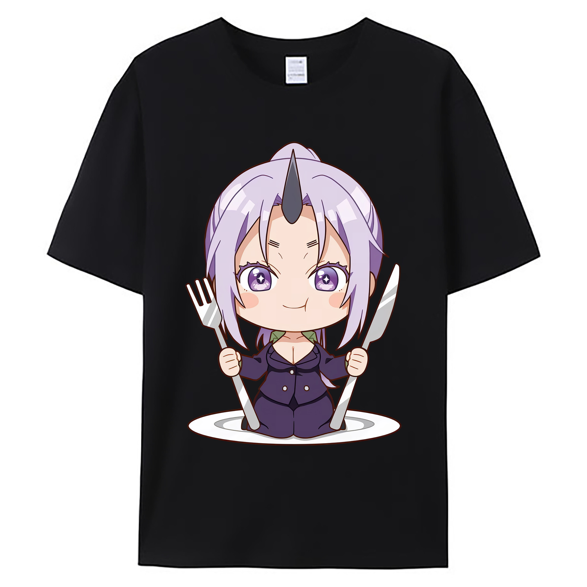 （画像用） 転スラ Regarding Reincarnated to Slime 綿100％ メンズ半袖Tシャツ｜肌触りやわらか＆通気性