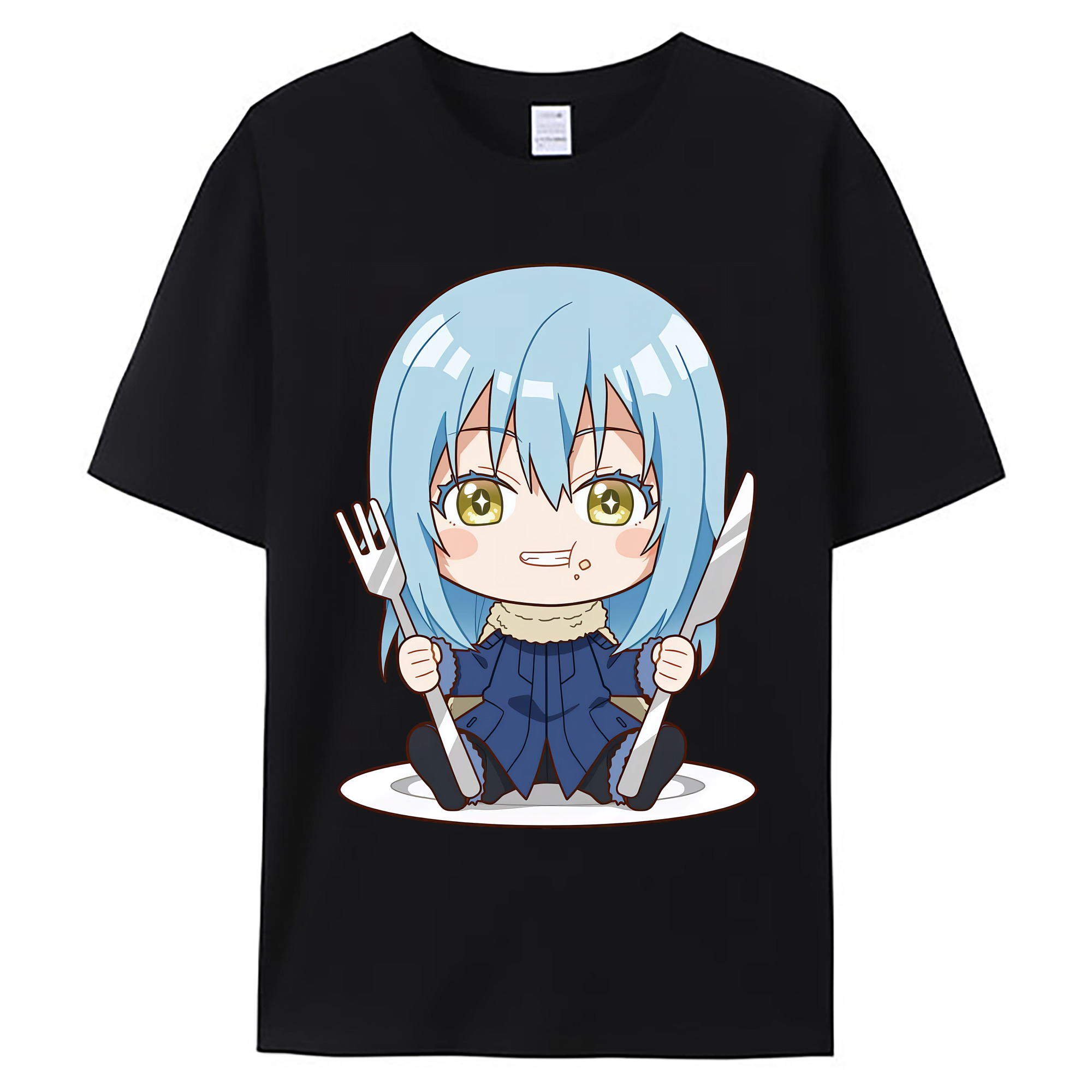（画像用） 転スラ Regarding Reincarnated to Slime 綿100％ メンズ半袖Tシャツ｜肌触りやわらか＆通気性