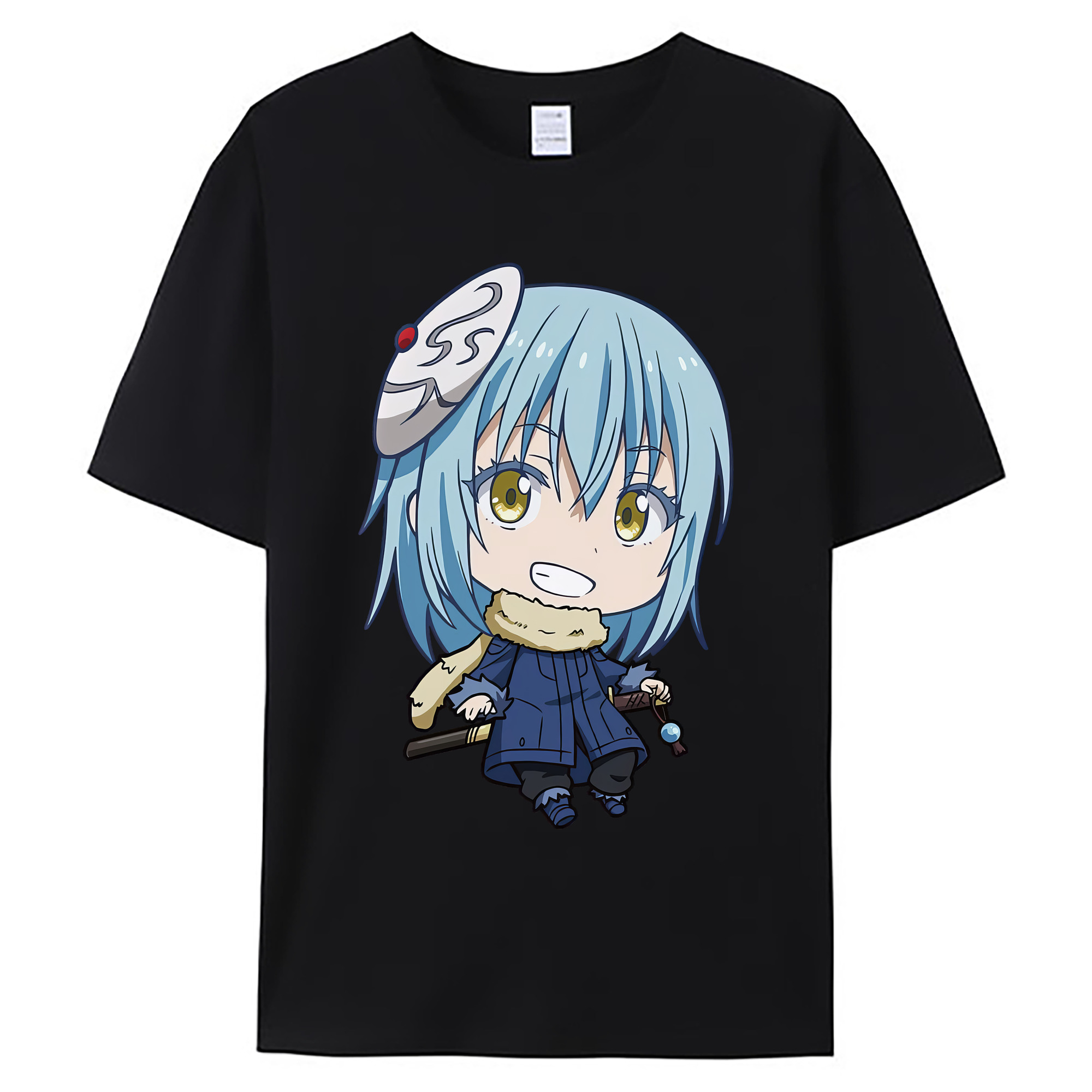 （画像用） 転スラ Regarding Reincarnated to Slime 綿100％ メンズ半袖Tシャツ｜肌触りやわらか＆通気性