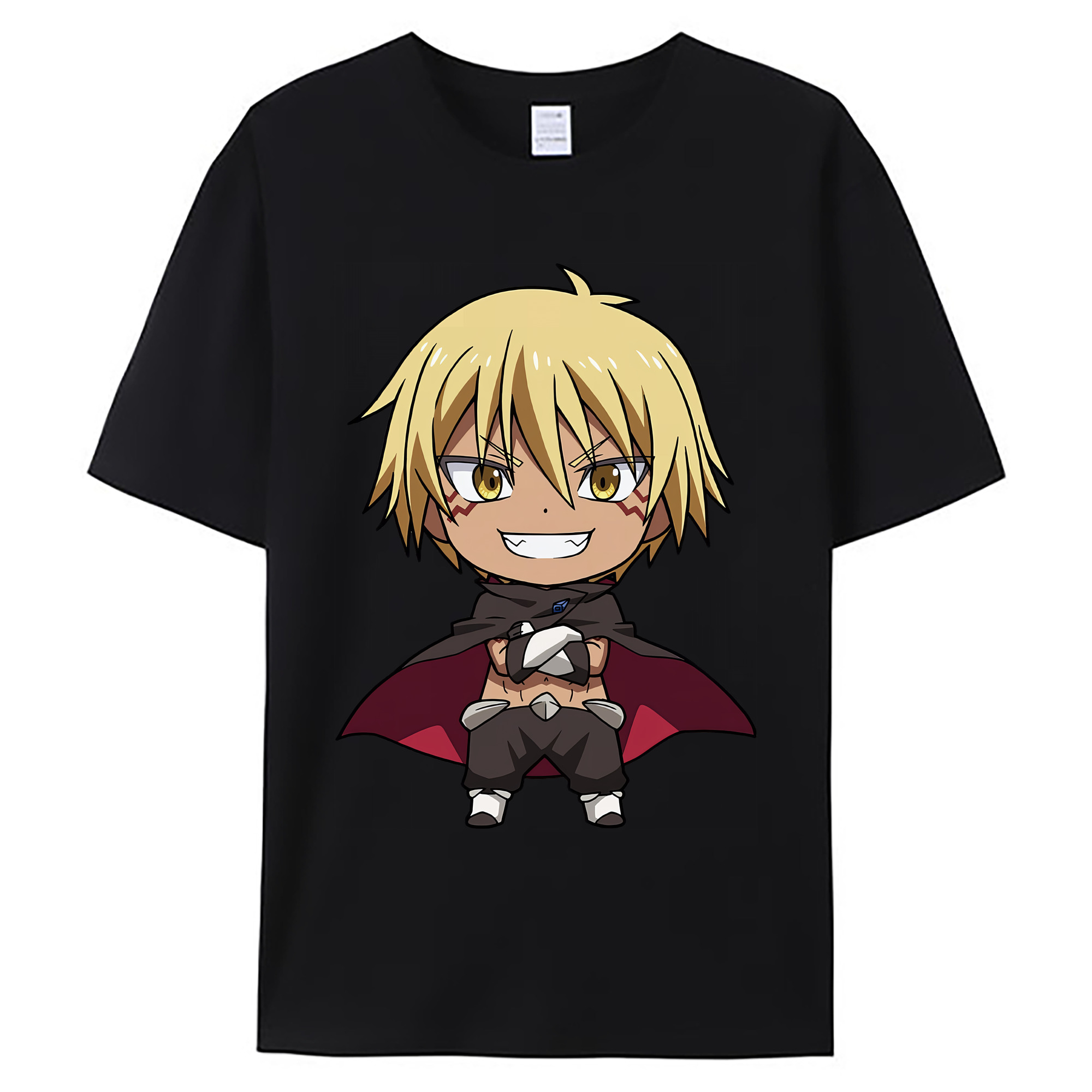 （画像用） 転スラ Regarding Reincarnated to Slime 綿100％ メンズ半袖Tシャツ｜肌触りやわらか＆通気性