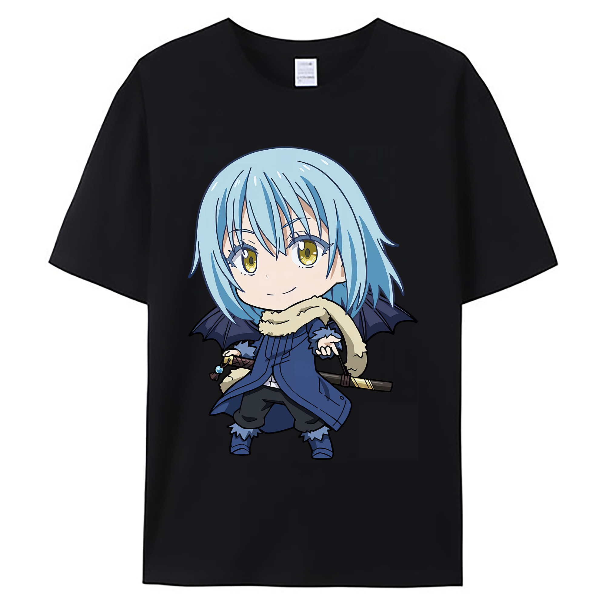 （画像用） 転スラ Regarding Reincarnated to Slime 綿100％ メンズ半袖Tシャツ｜肌触りやわらか＆通気性
