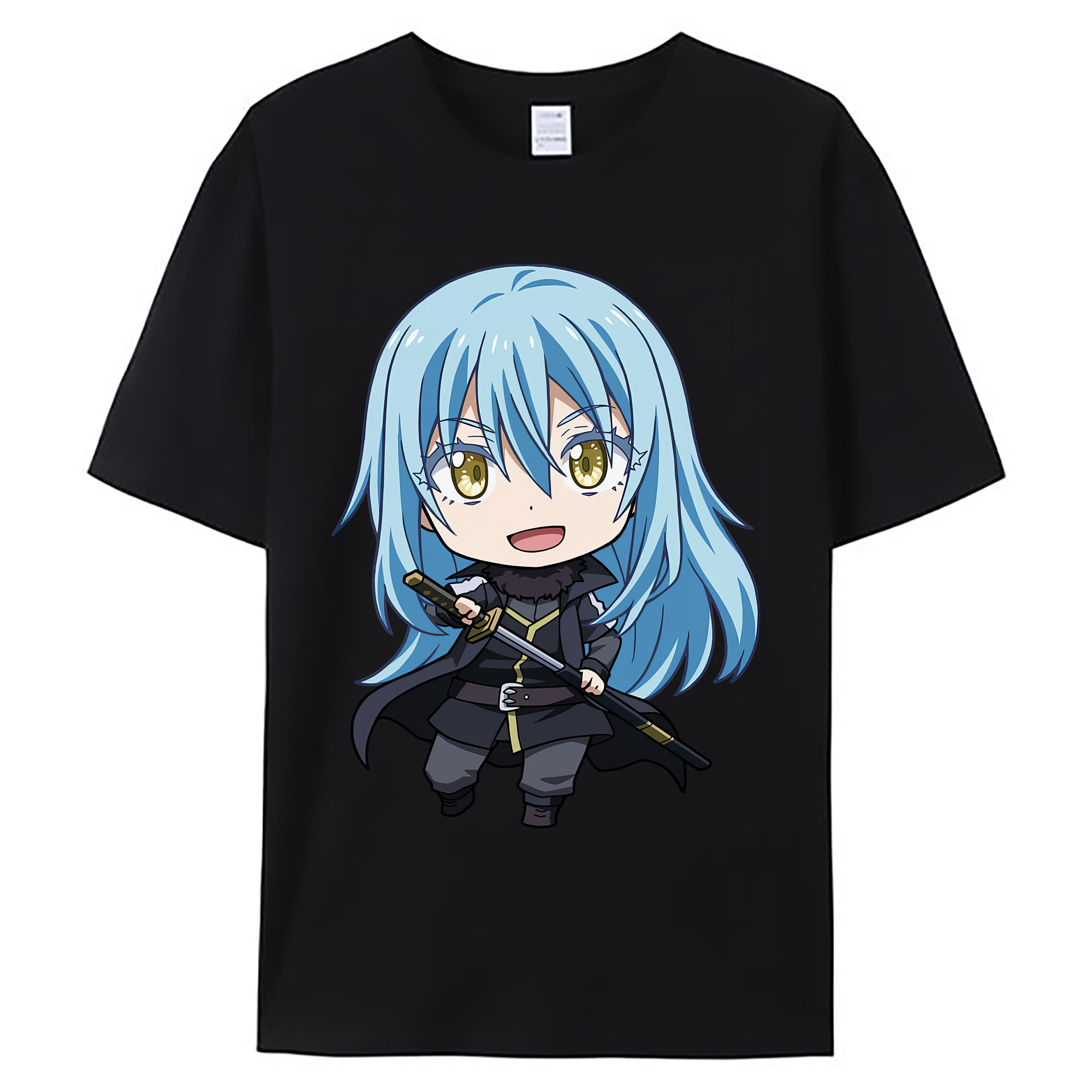 （画像用） 転スラ Regarding Reincarnated to Slime 綿100％ メンズ半袖Tシャツ｜肌触りやわらか＆通気性