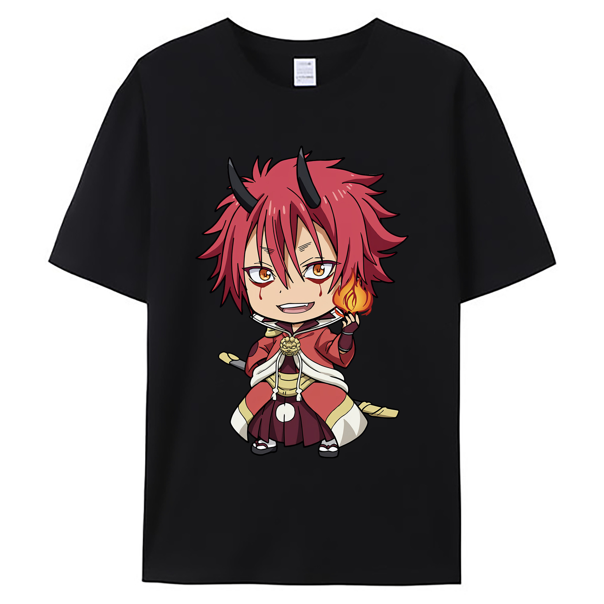 （画像用） 転スラ Regarding Reincarnated to Slime 綿100％ メンズ半袖Tシャツ｜肌触りやわらか＆通気性
