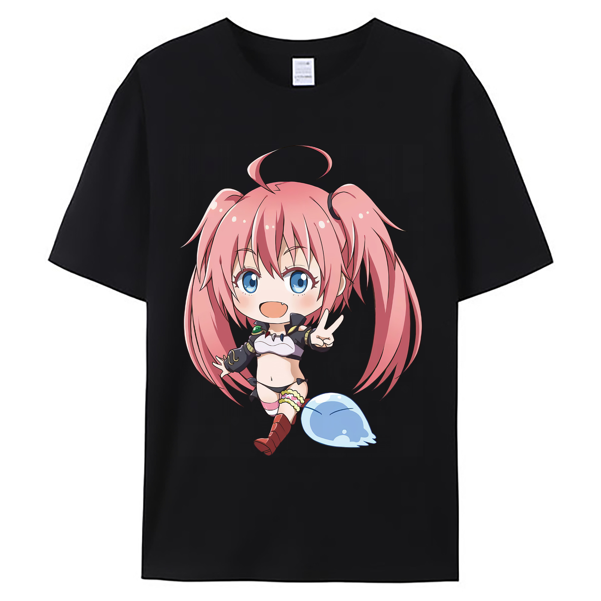 （画像用） 転スラ Regarding Reincarnated to Slime 綿100％ メンズ半袖Tシャツ｜肌触りやわらか＆通気性