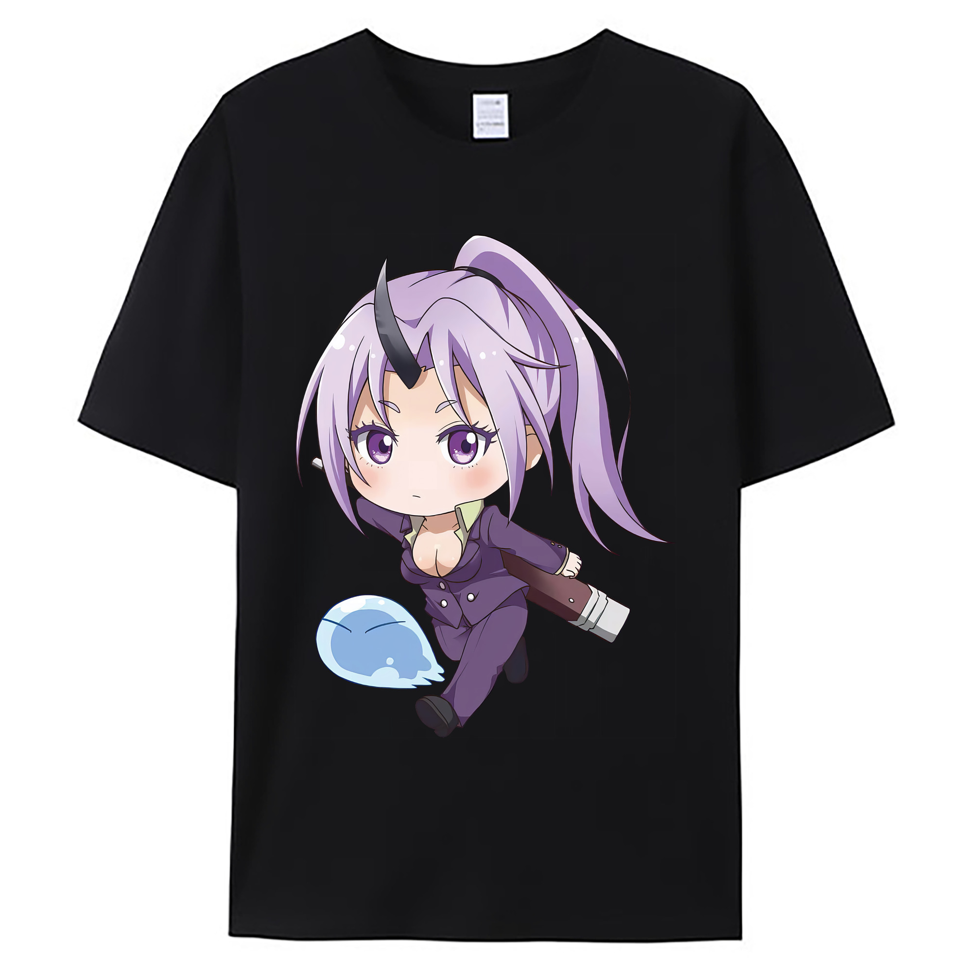 （画像用） 転スラ Regarding Reincarnated to Slime 綿100％ メンズ半袖Tシャツ｜肌触りやわらか＆通気性