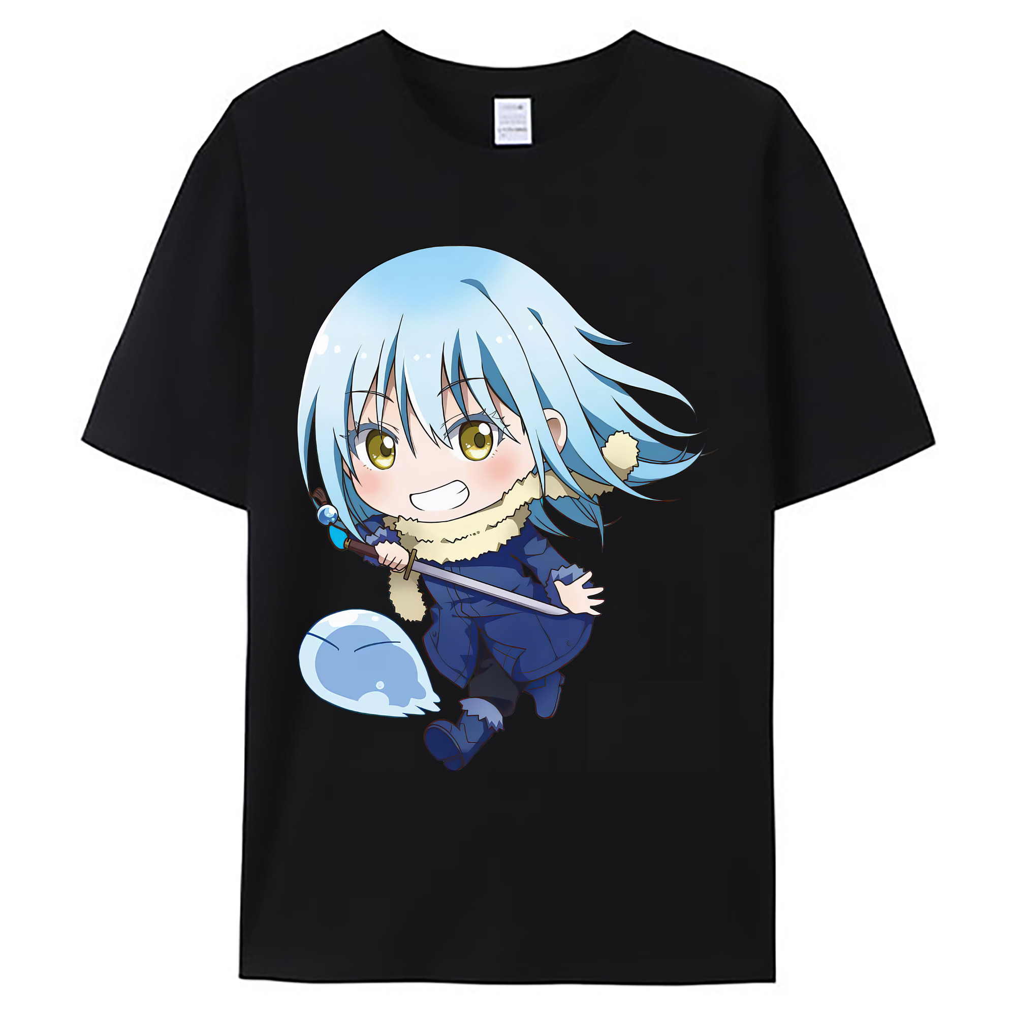 （画像用） 転スラ Regarding Reincarnated to Slime 綿100％ メンズ半袖Tシャツ｜肌触りやわらか＆通気性