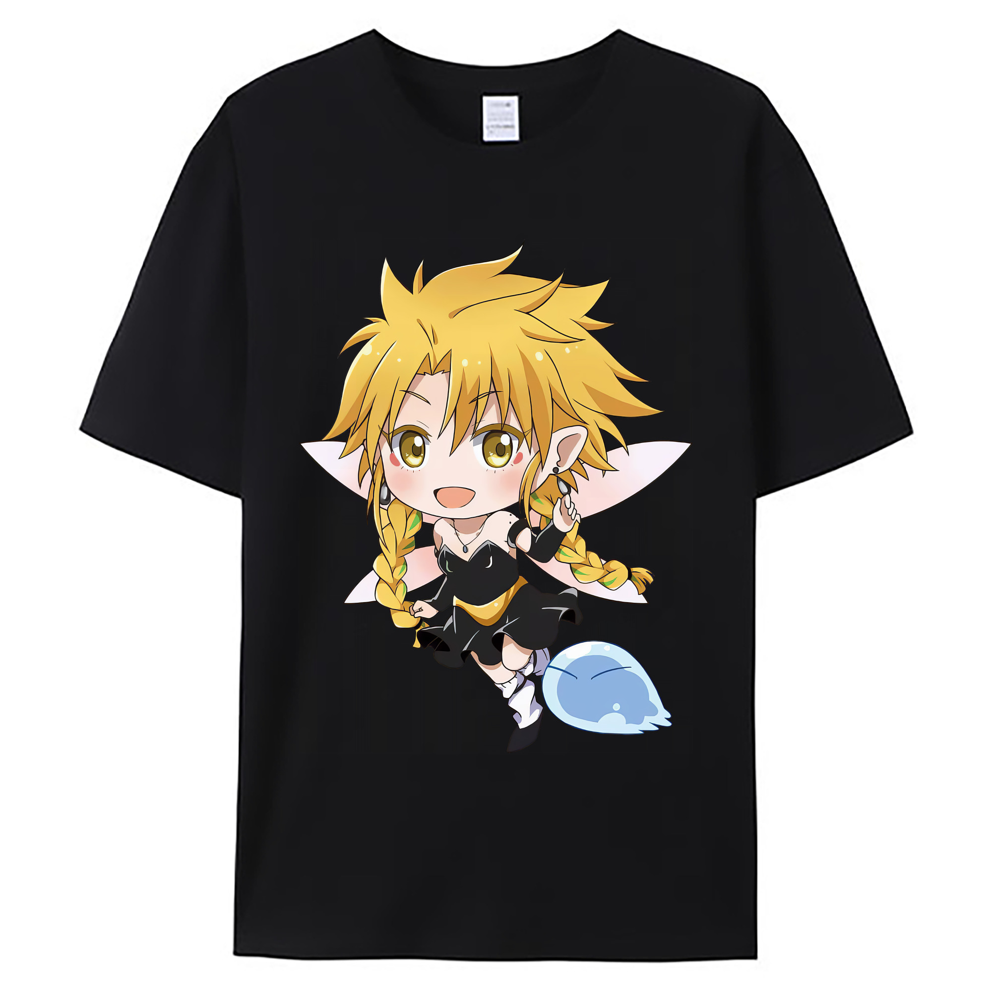 （画像用） 転スラ Regarding Reincarnated to Slime 綿100％ メンズ半袖Tシャツ｜肌触りやわらか＆通気性