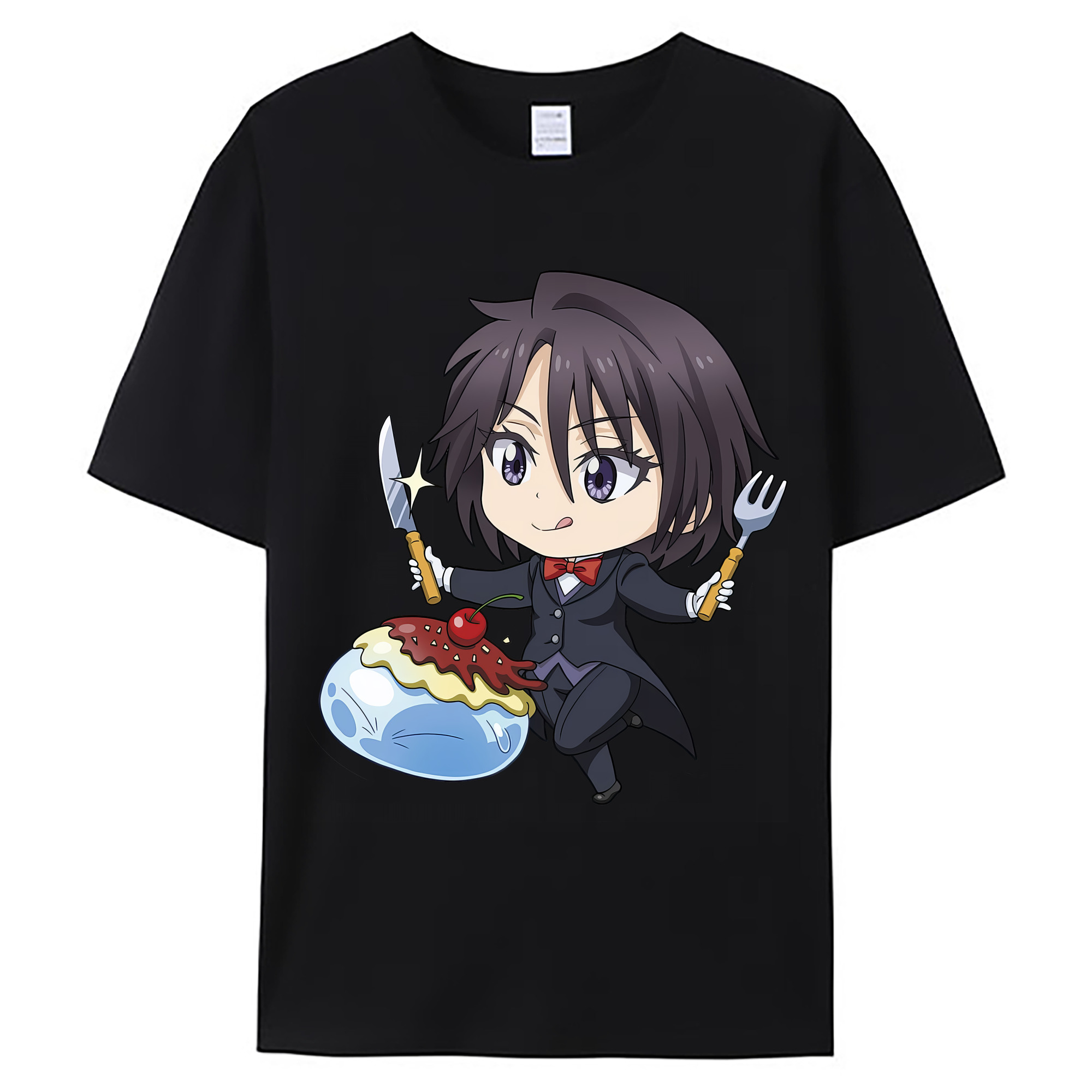 （画像用） 転スラ Regarding Reincarnated to Slime 綿100％ メンズ半袖Tシャツ｜肌触りやわらか＆通気性