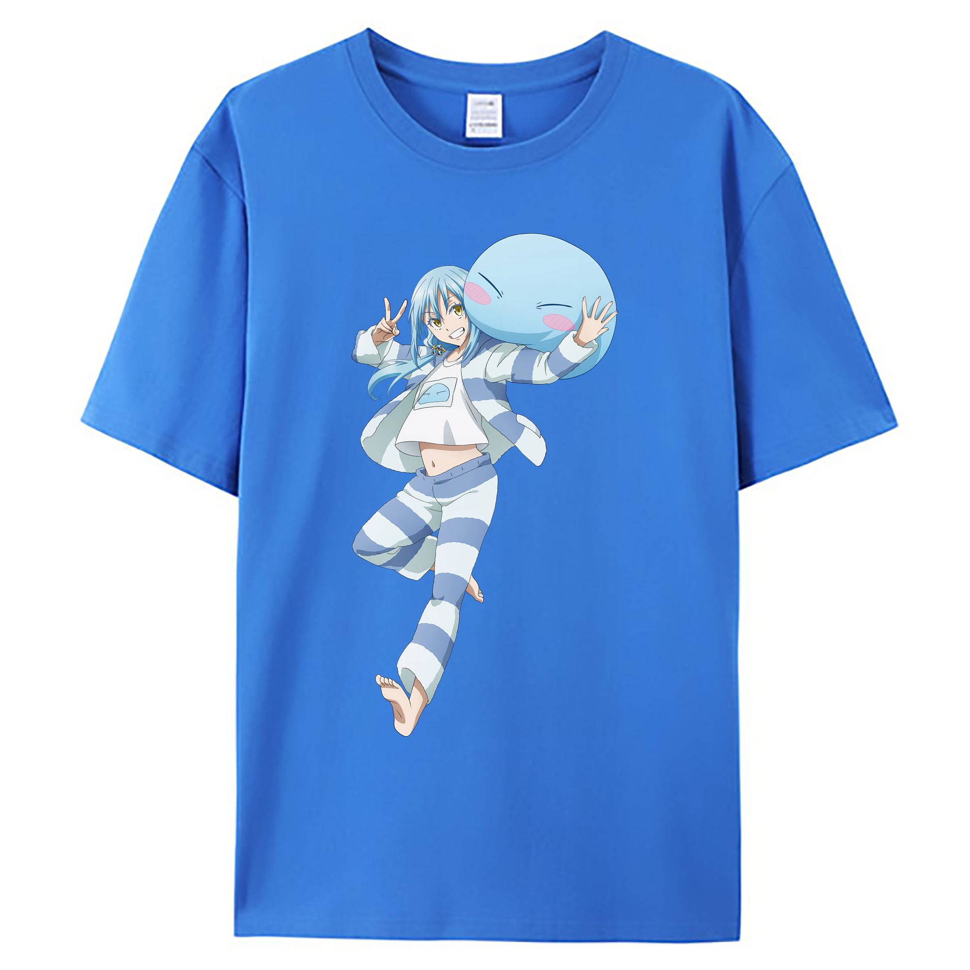 （画像用） 転スラ Regarding Reincarnated to Slime 綿100％ メンズ半袖Tシャツ｜肌触りやわらか＆通気性