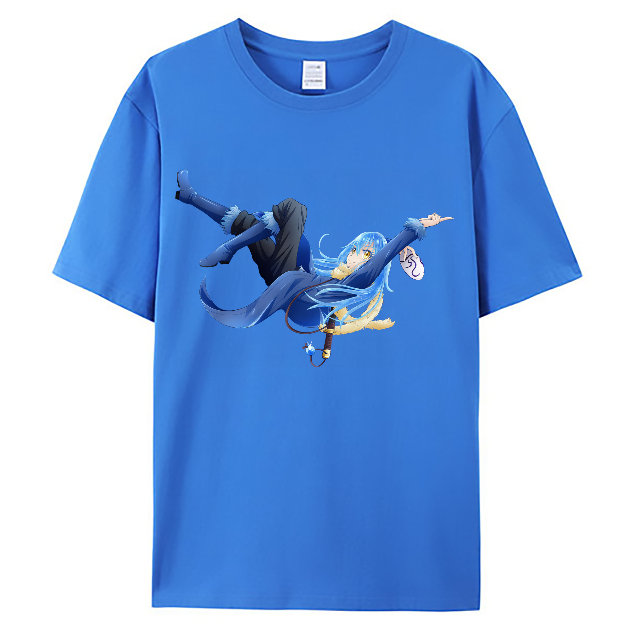 （画像用） 転スラ Regarding Reincarnated to Slime 綿100％ メンズ半袖Tシャツ｜肌触りやわらか＆通気性