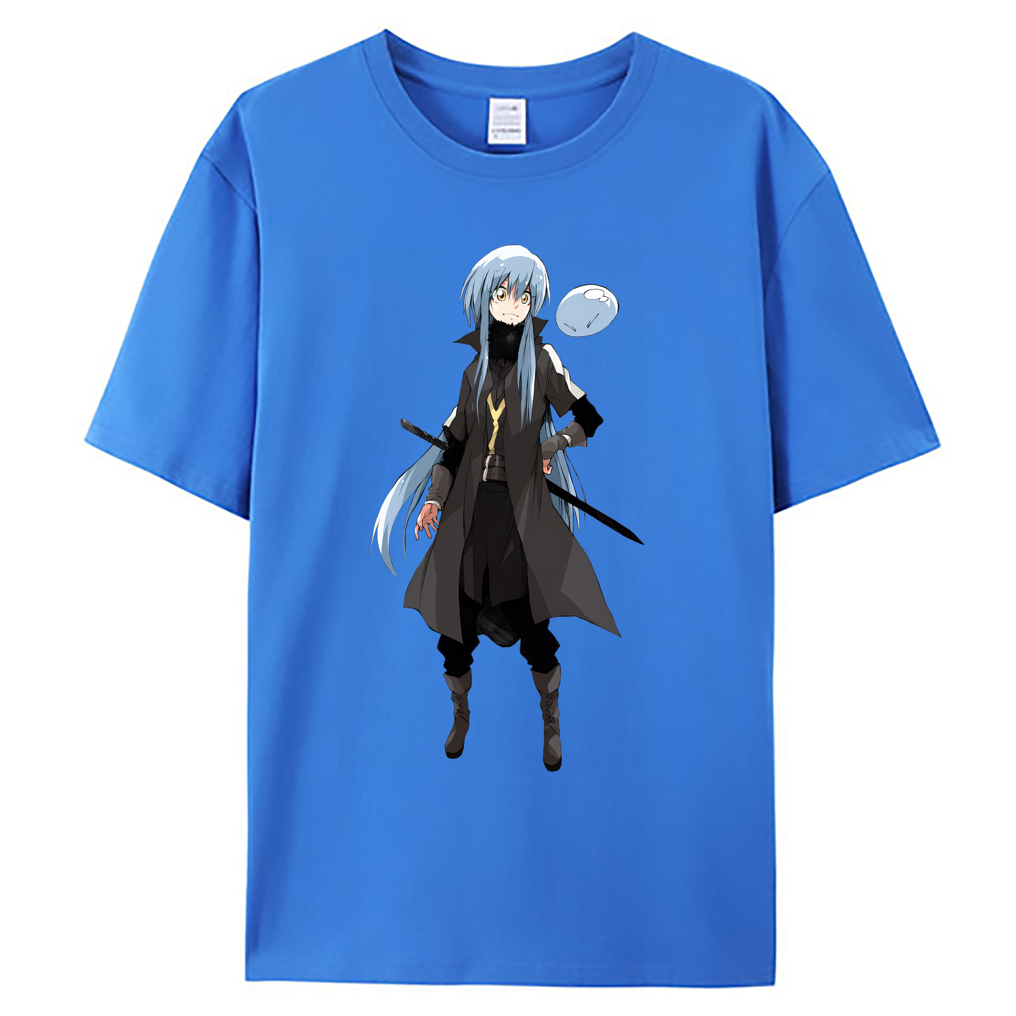 （画像用） 転スラ Regarding Reincarnated to Slime 綿100％ メンズ半袖Tシャツ｜肌触りやわらか＆通気性