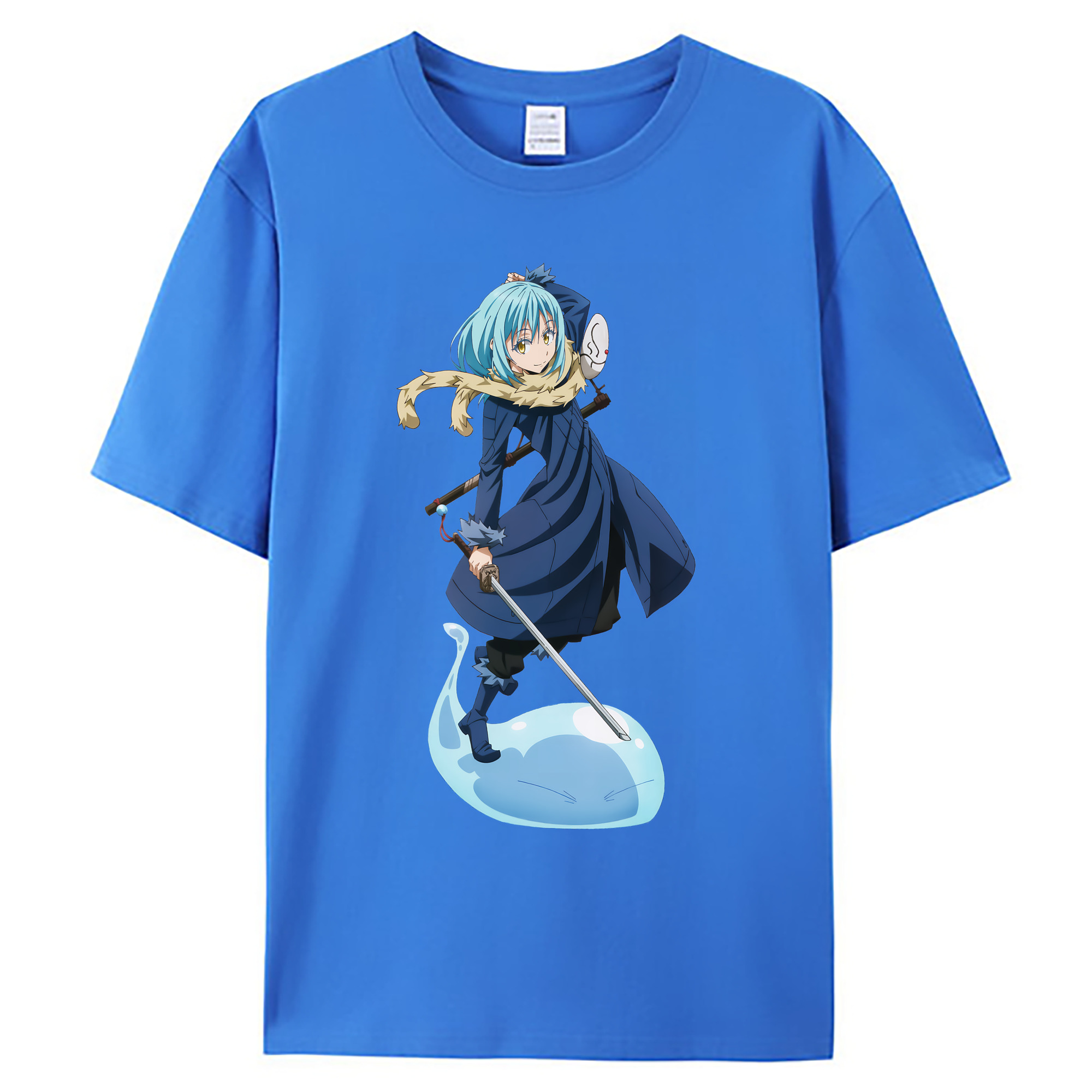 （画像用） 転スラ Regarding Reincarnated to Slime 綿100％ メンズ半袖Tシャツ｜肌触りやわらか＆通気性