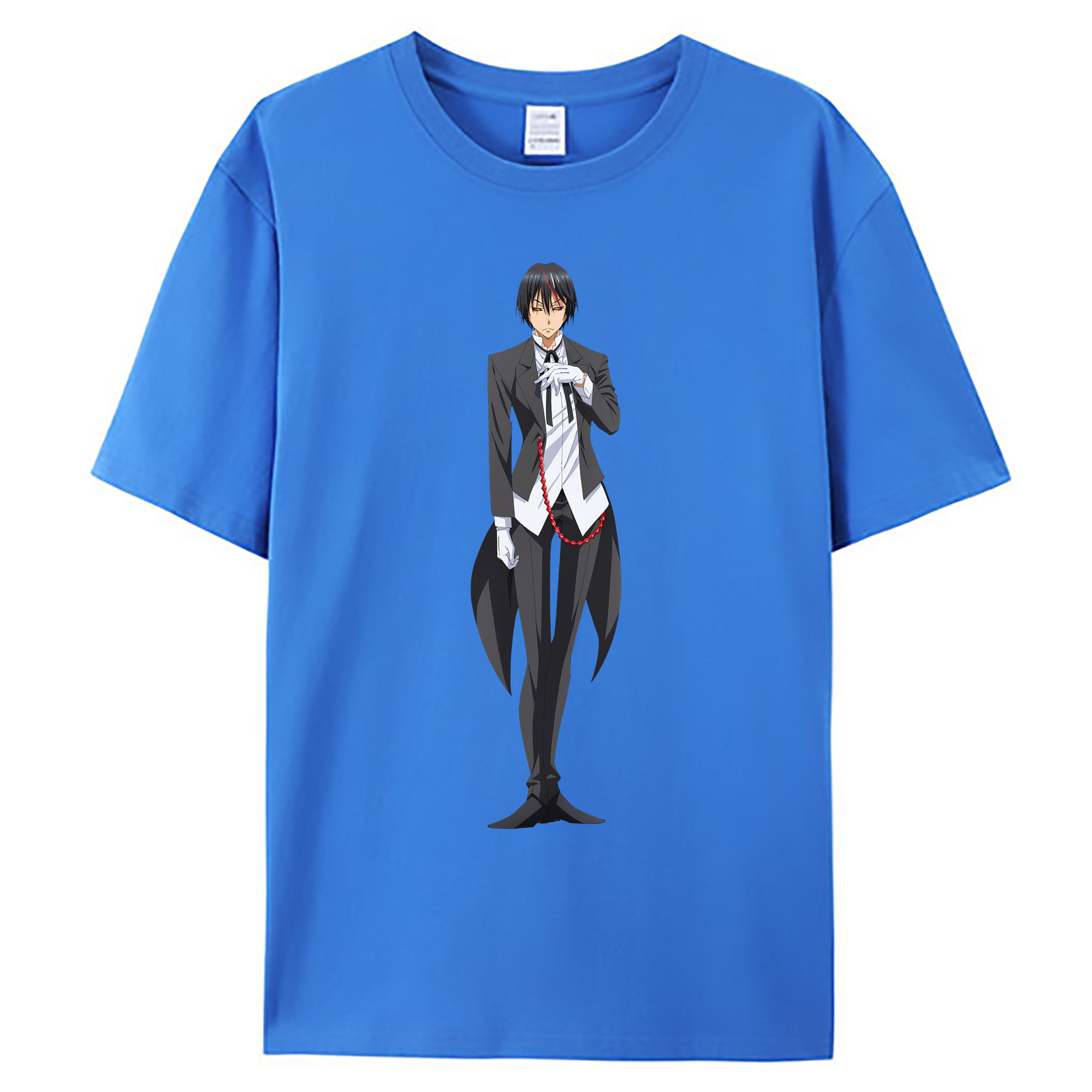 （画像用） 転スラ Regarding Reincarnated to Slime 綿100％ メンズ半袖Tシャツ｜肌触りやわらか＆通気性