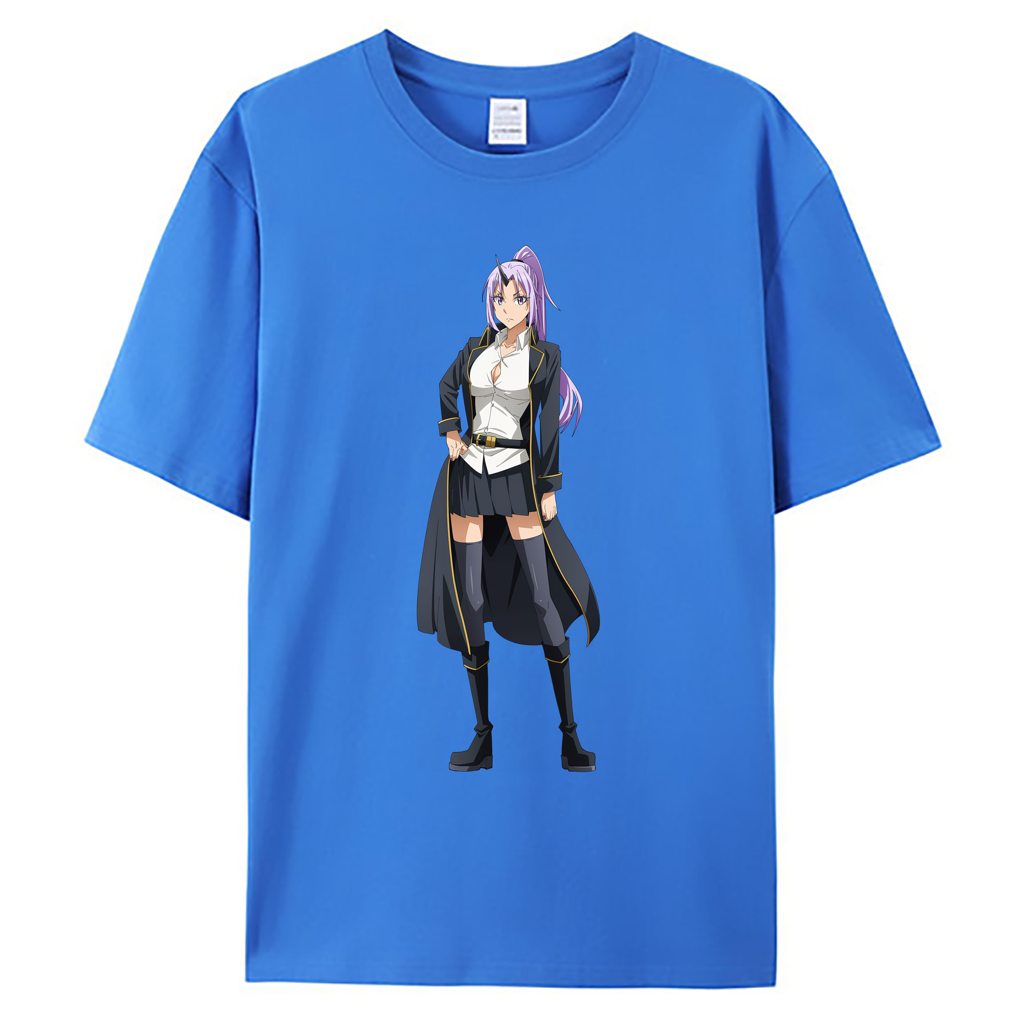 （画像用） 転スラ Regarding Reincarnated to Slime 綿100％ メンズ半袖Tシャツ｜肌触りやわらか＆通気性