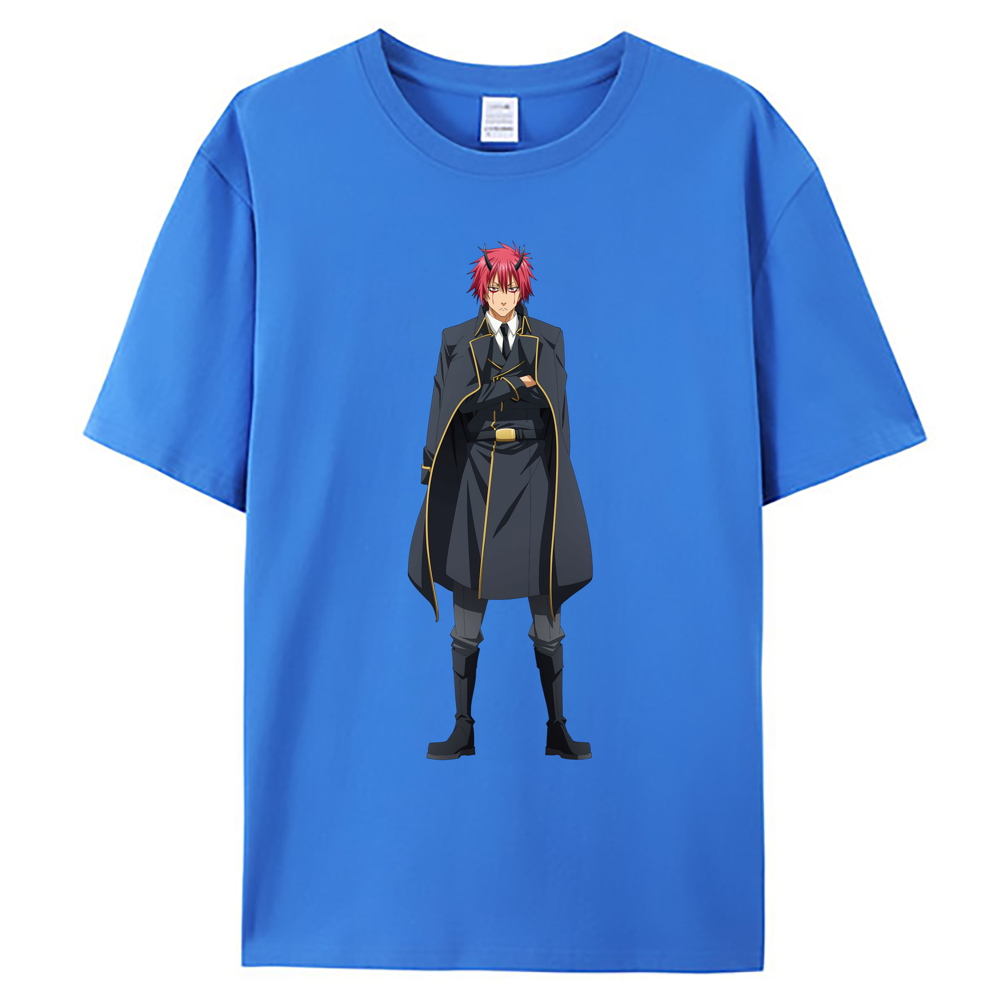 （画像用） 転スラ Regarding Reincarnated to Slime 綿100％ メンズ半袖Tシャツ｜肌触りやわらか＆通気性